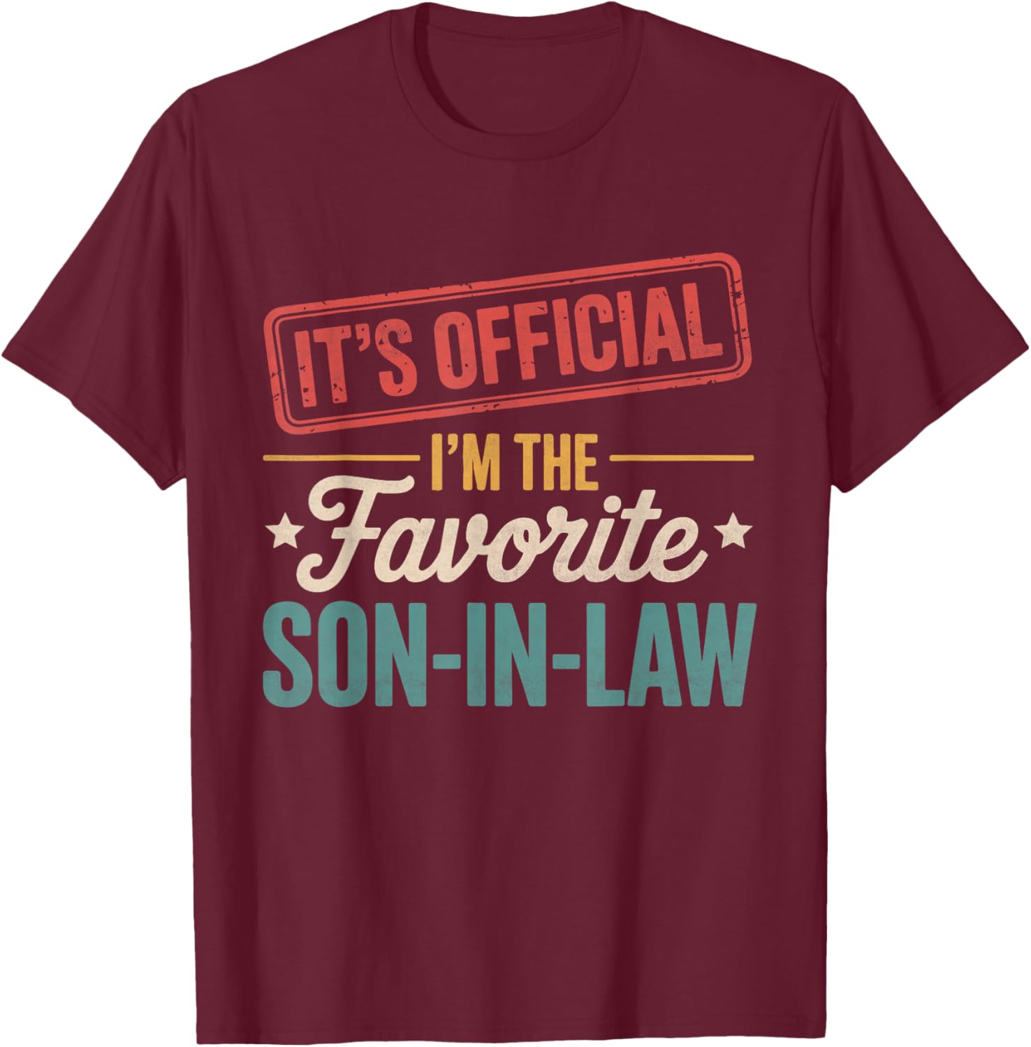 Official Favorite Son-in-Law Men's Father's Day T-Shirt Gift - 2