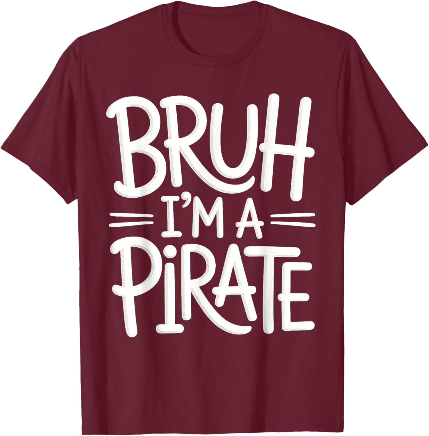 Bruh Pirate Lazy Halloween Costume Kids T-Shirt for Fun Dress-Up - 8