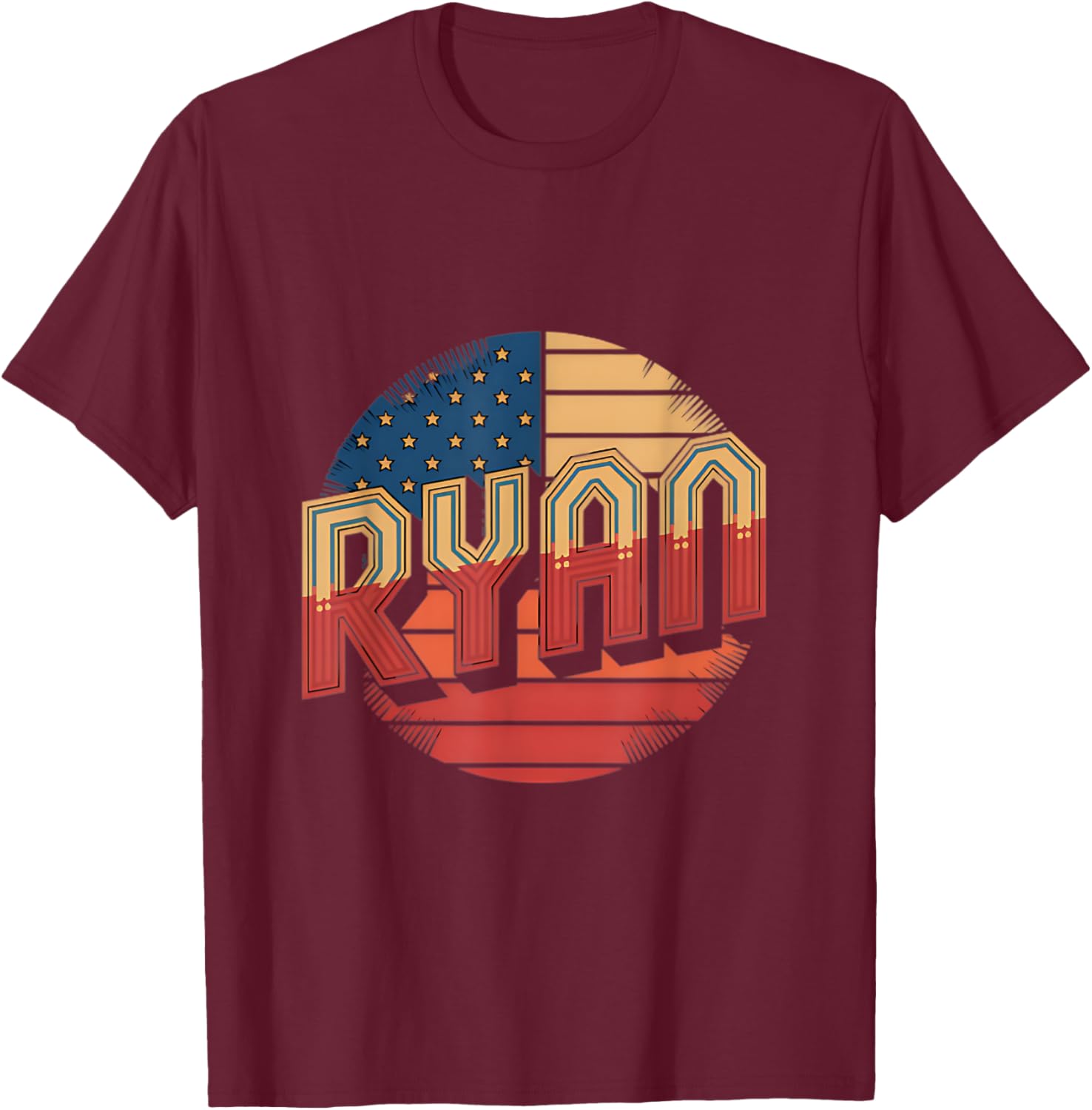 Personalized Ryan USA Flag Patriot T-Shirt for Proud Americans - 10