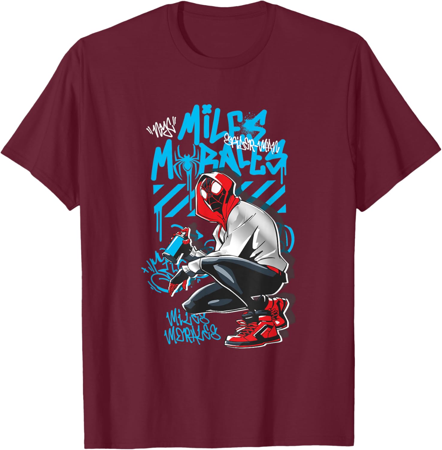 Spider-Man Graffiti Spray Tag T-Shirt for Marvel Fans - Stylish Apparel - 6
