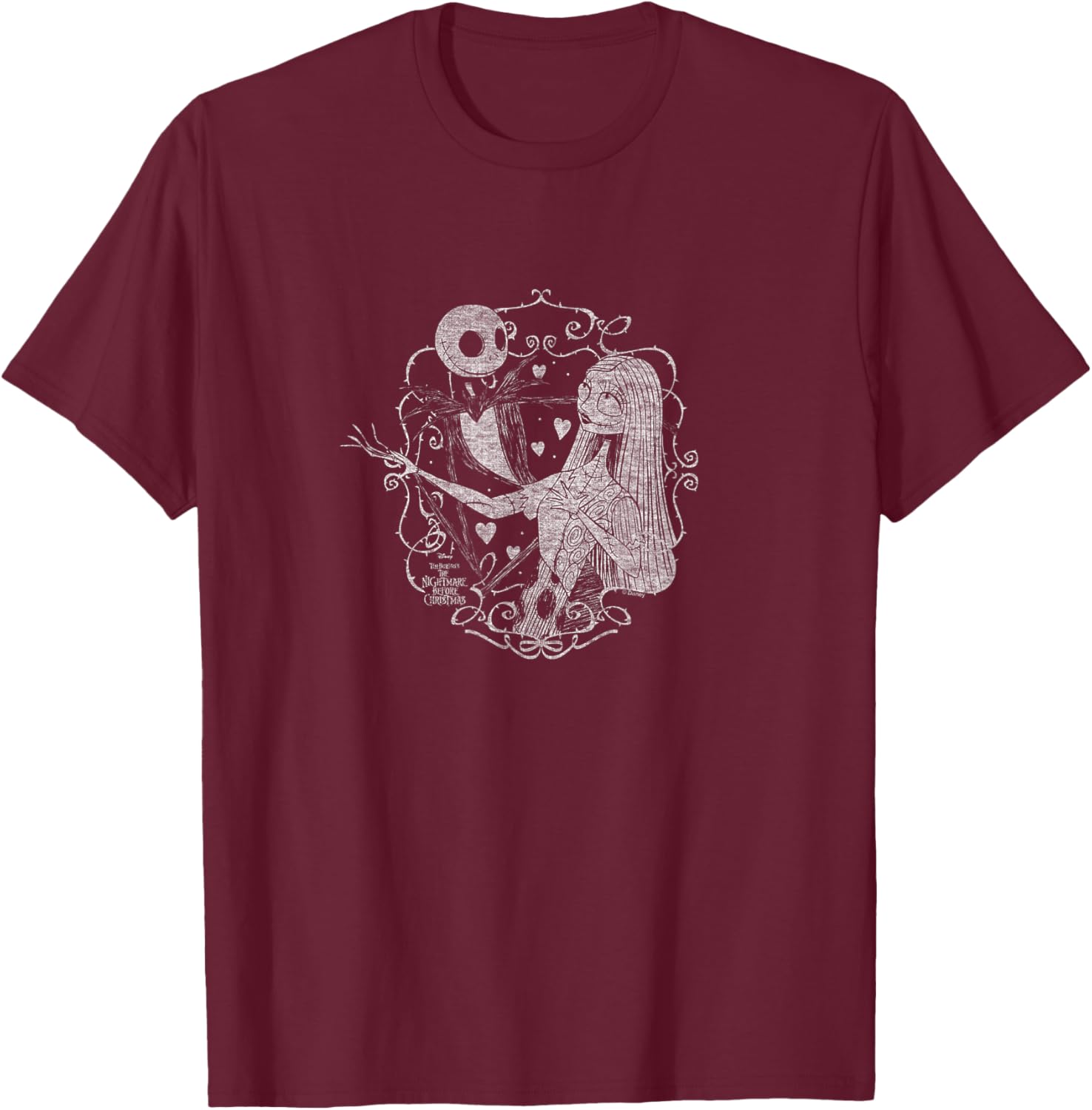 Nightmare Before Christmas Jack and Sally Valentine T-Shirt for Couples - 17