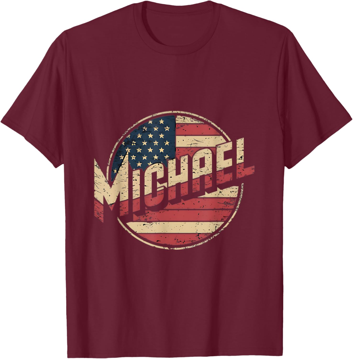 Personalized MICHAEL USA Flag Patriotic T-Shirt for Proud Americans - 8