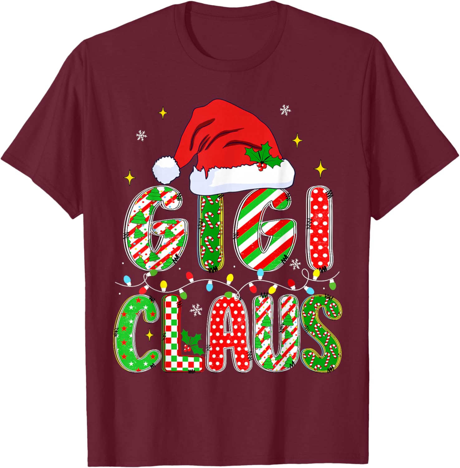 Festive HUGvyn Mom Matching Pajama T-Shirt for Family Christmas Fun - 13