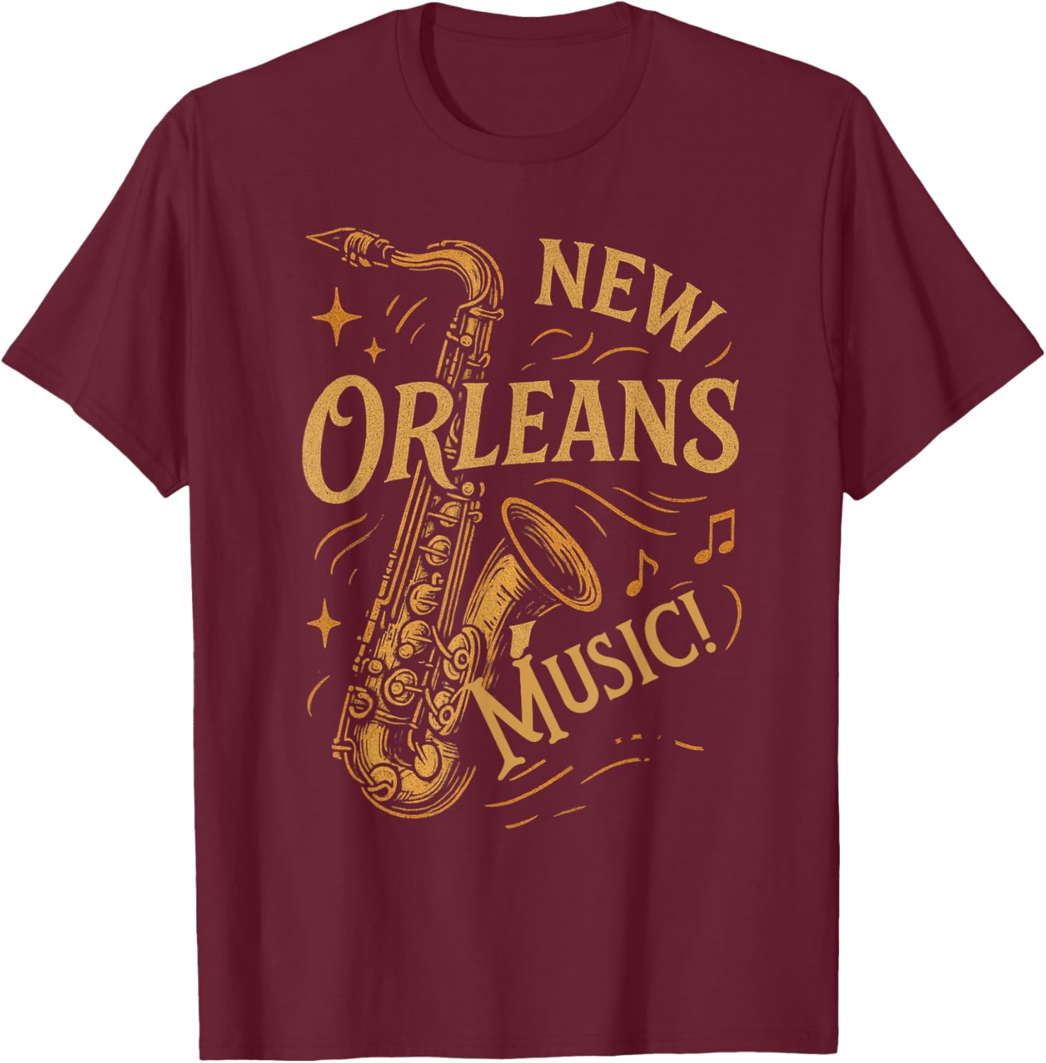 Vintage New Orleans Music Saxophone T-Shirt for Music Lovers - 4