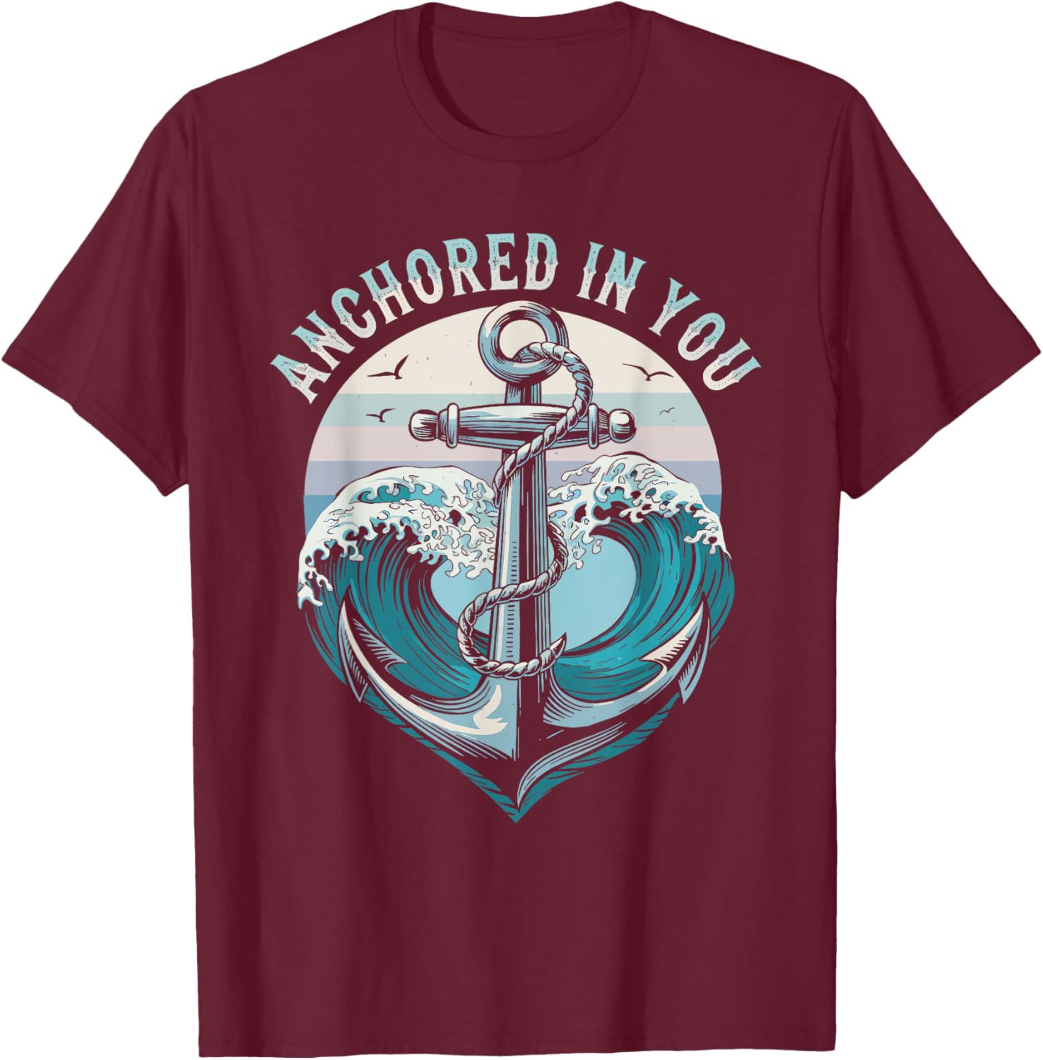 Romantic Maritime Partner T-Shirts for Couples - Anchored In You Look - 2