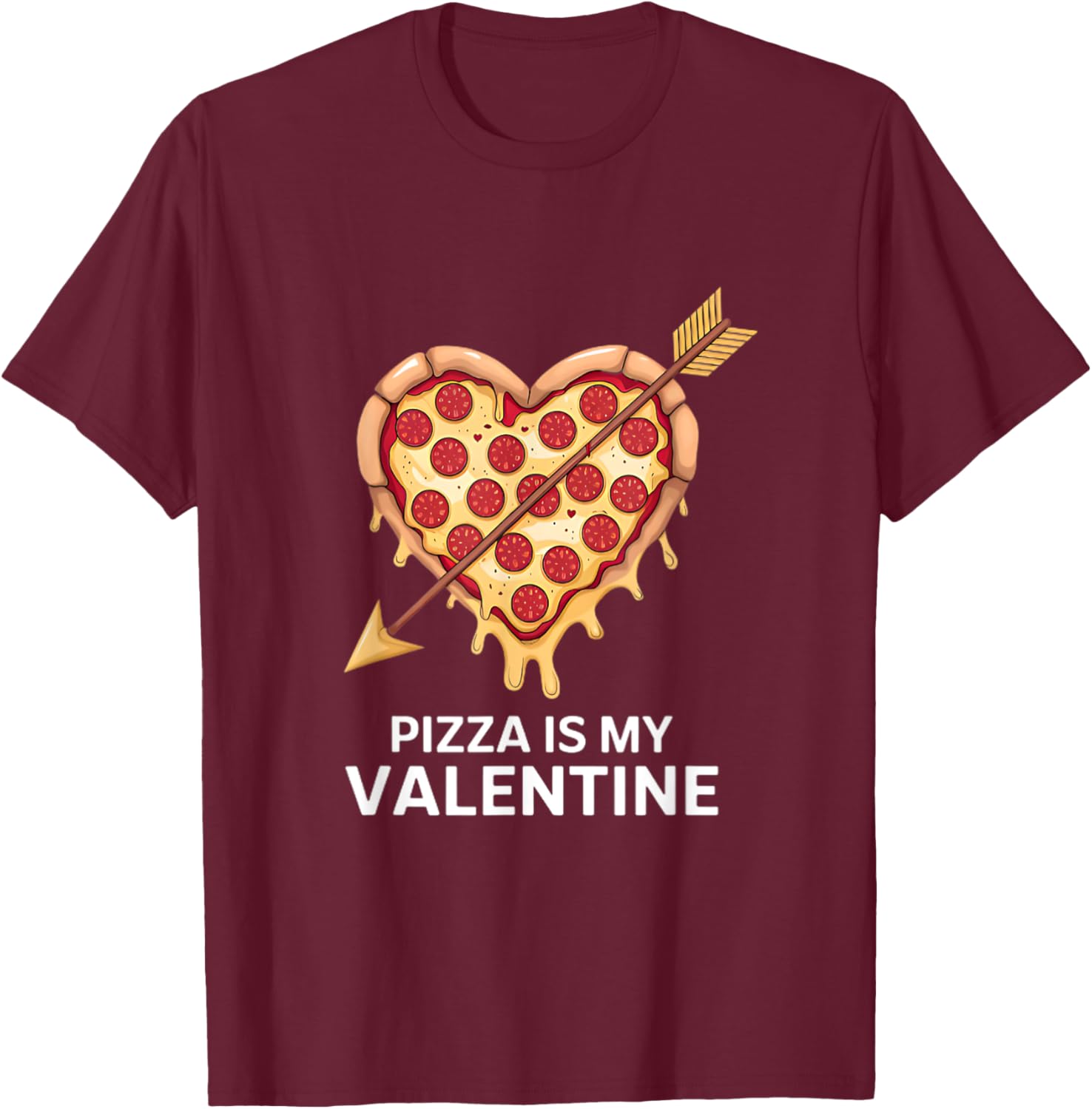 Pizza Is My Valentine Funny Valentine's Day T-Shirt for Pizza Lovers - 4