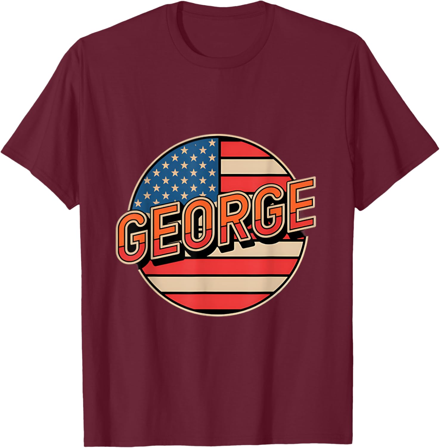 Personalized GEORGE USA Flag T-Shirt for Proud Patriots - 17