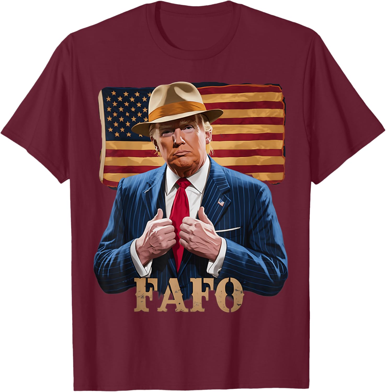 President Trump FAFO US Flag T-Shirt for Patriotic Fans and Supporters - 6
