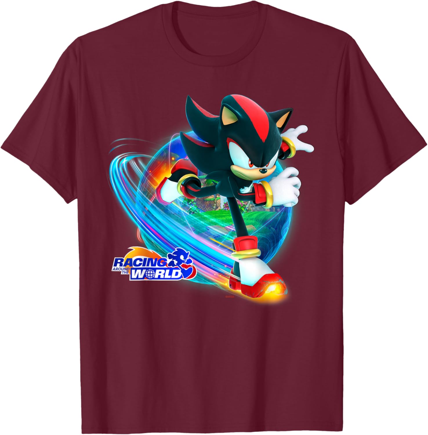 Sonic the Hedgehog Racing Around the World Shadow T-Shirt for Fans - 21