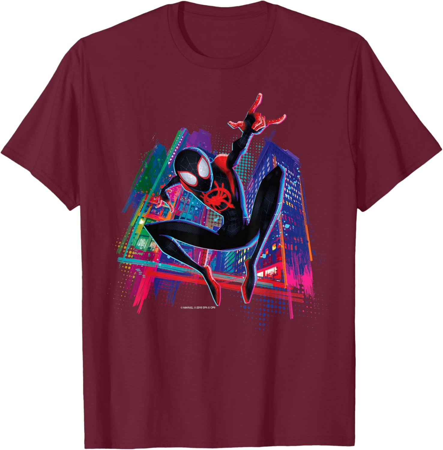 Spider-Man Miles Morales Graffiti City T-Shirt for Stylish Fans - 6