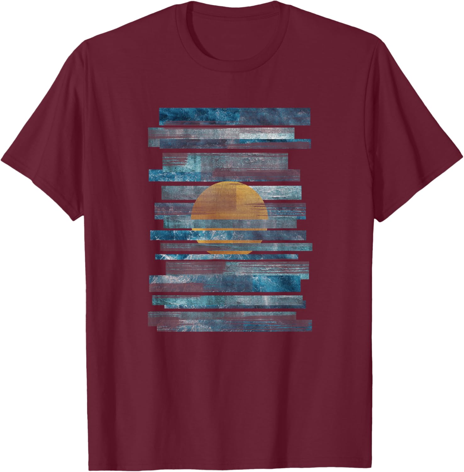 Oceanic Sunset Strips T-Shirt for Effortless Style and Comfort - 28