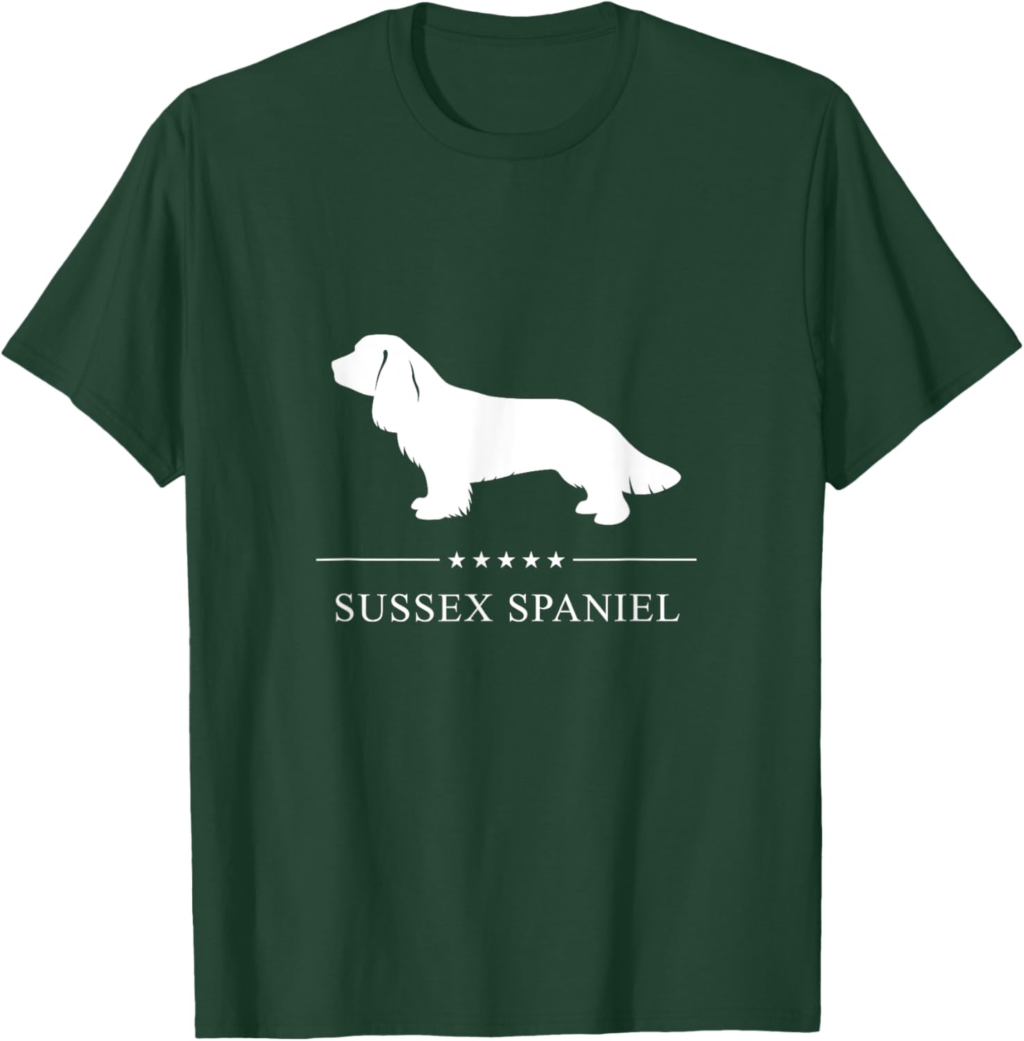 Stylish Sussex Spaniel Silhouette T-Shirt for Dog Lovers - Unisex Design - 14