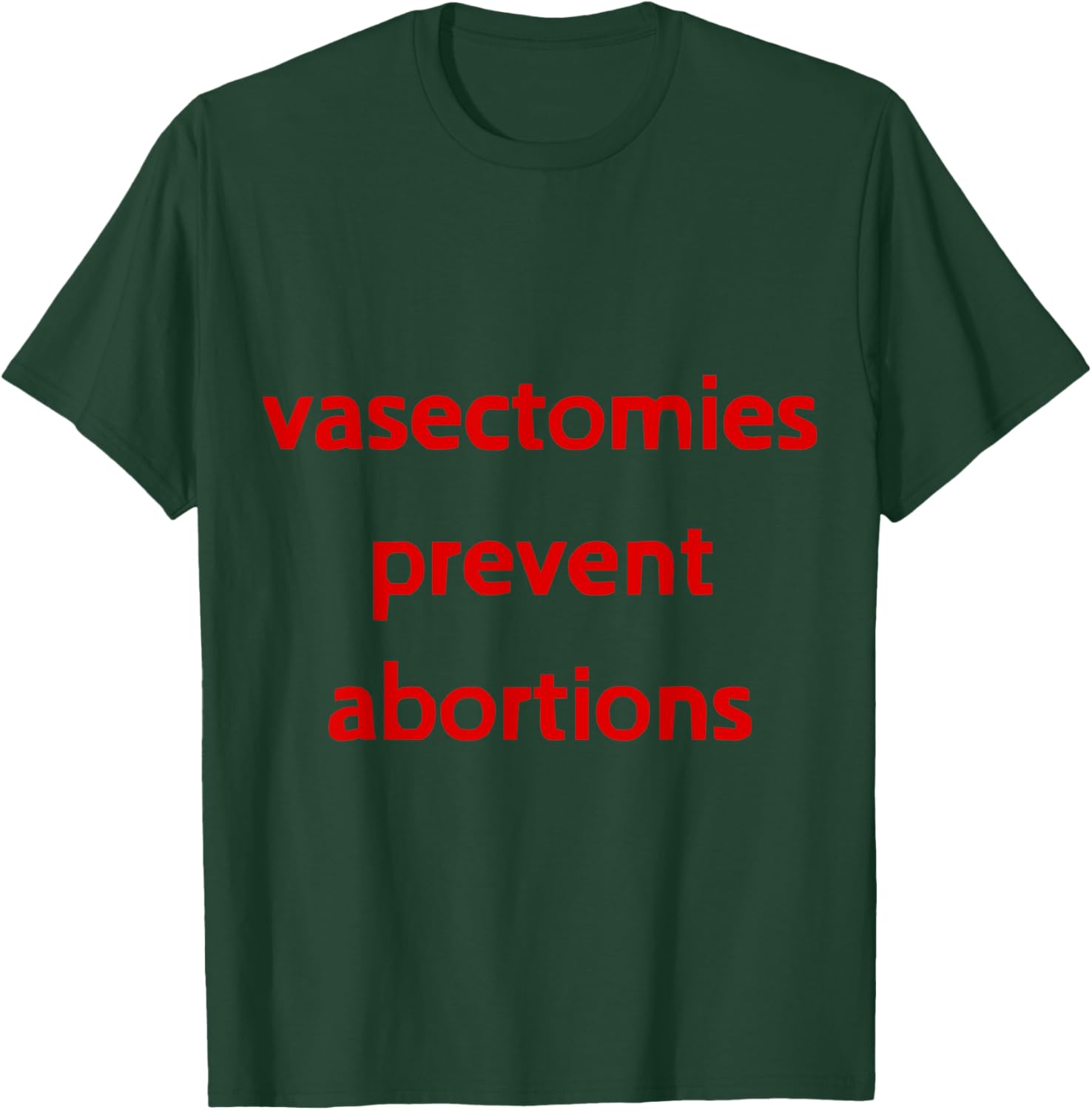 Pro Choice Male Contraception T-Shirt - Vasectomies Prevent Abortions - 23