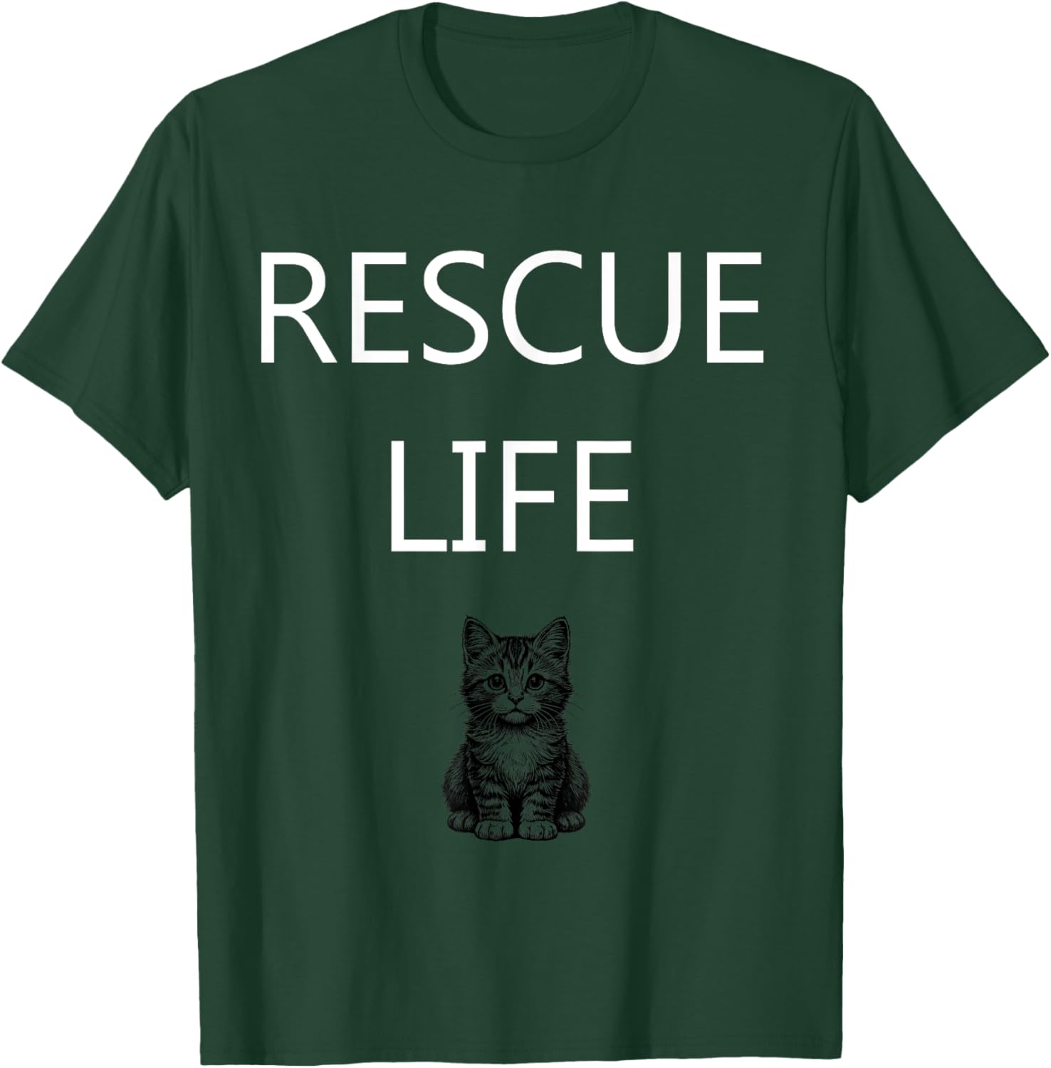 Rescue Life Kitten Animal Welfare T-Shirt for Cat Lovers and Advocates - 6