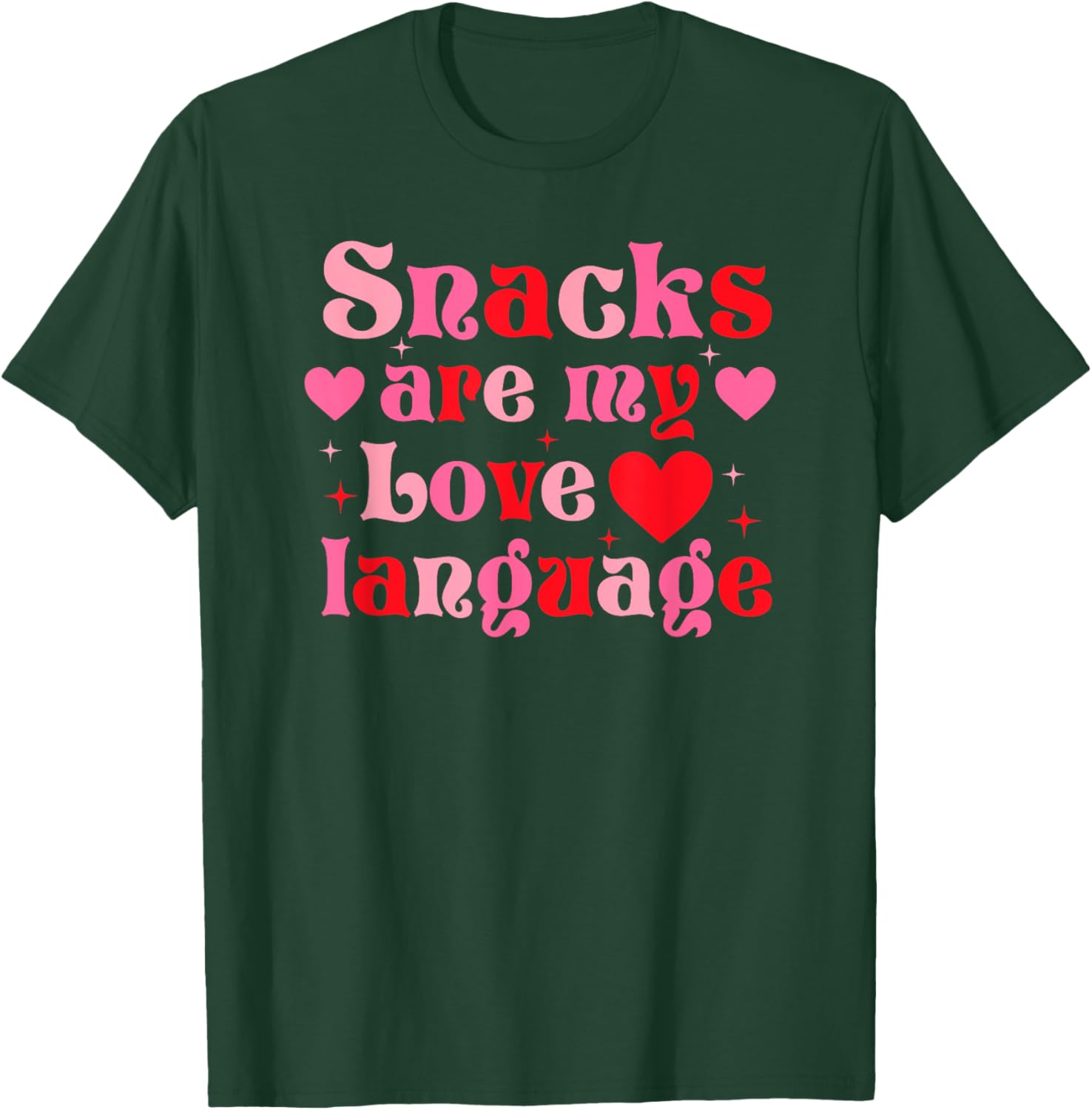 Snacks Are My Love Language Food Lover T-Shirt for Valentine's Day - 7