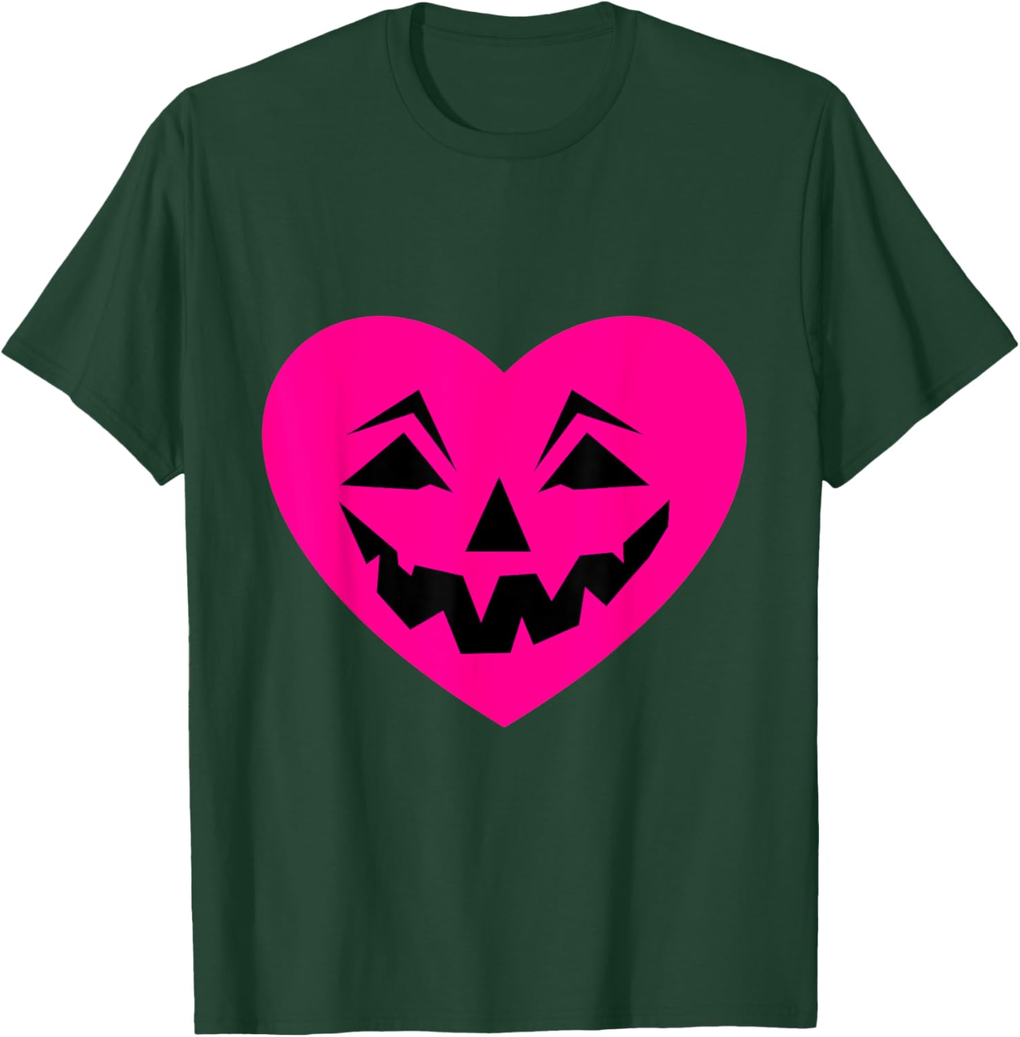 Pink Halloween Heart Goth T-Shirt for Creepy Ominous Valentine Style - 2