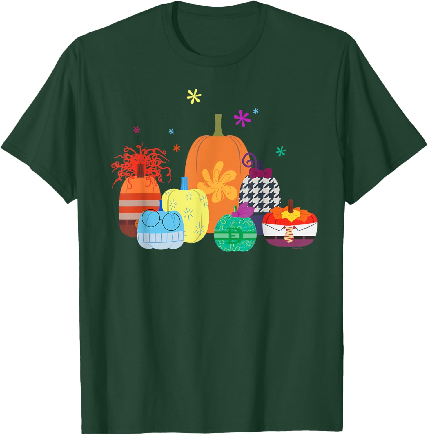 Disney Pixar Inside Out 2 Halloween Pumpkin Group T-Shirt for Fun Celebrations - 3