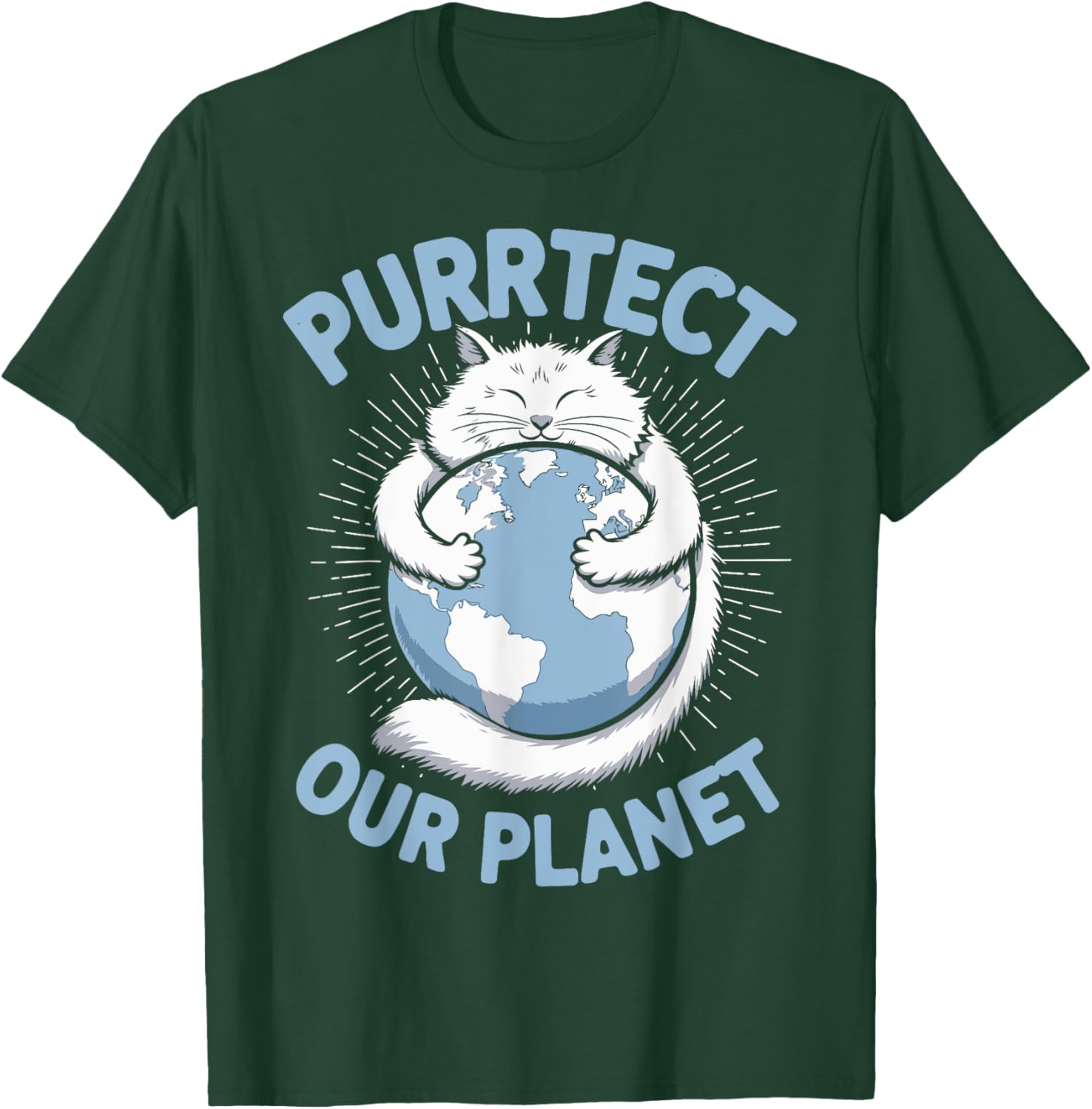 Purrtect Our Planet Cat Lover T-Shirt for Men, Women, and Kids - 8