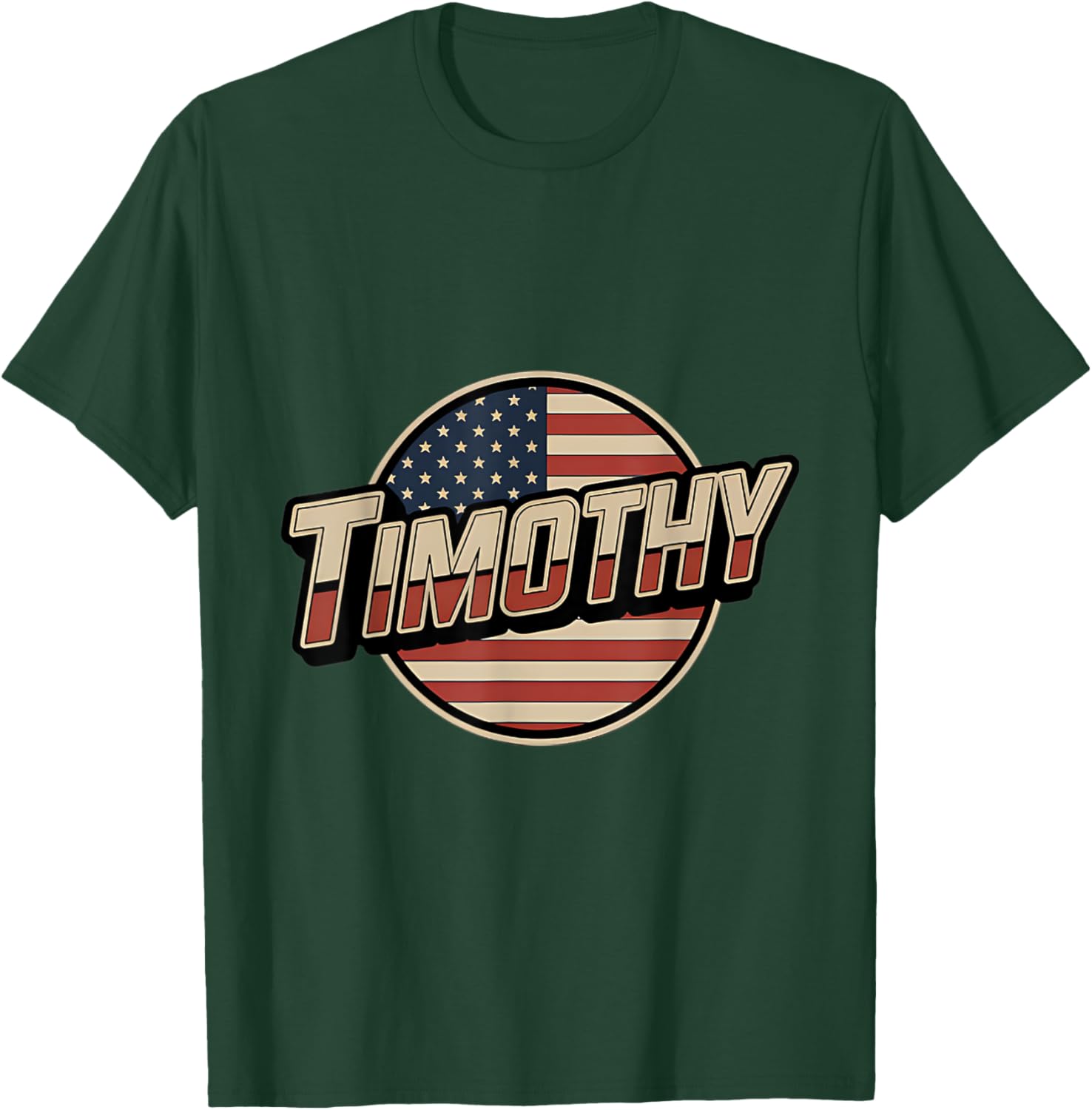 Personalized TIMOTHY USA Flag T-Shirt for Patriotic Americans - 11