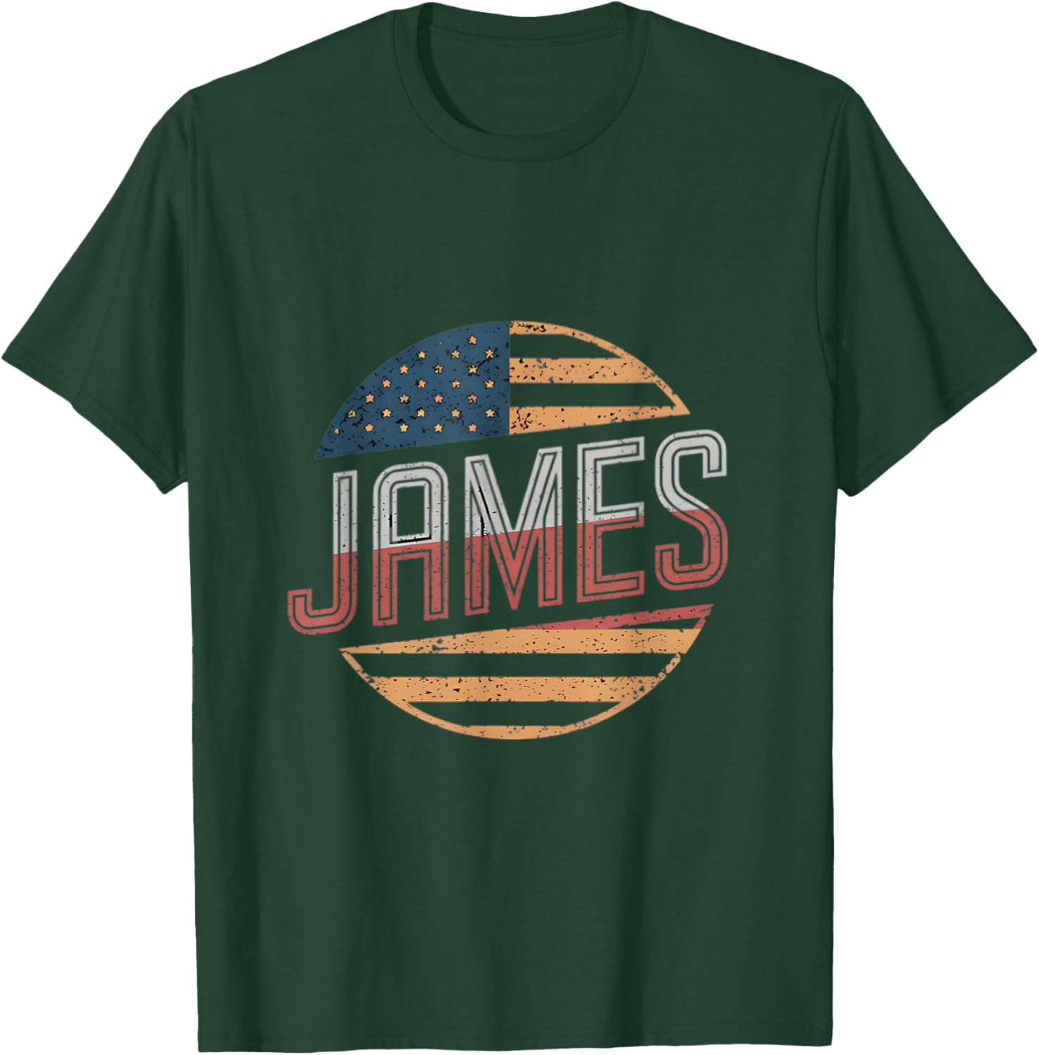 Personalized JAMES USA Flag T-Shirt for Patriotic Style and Comfort - 10
