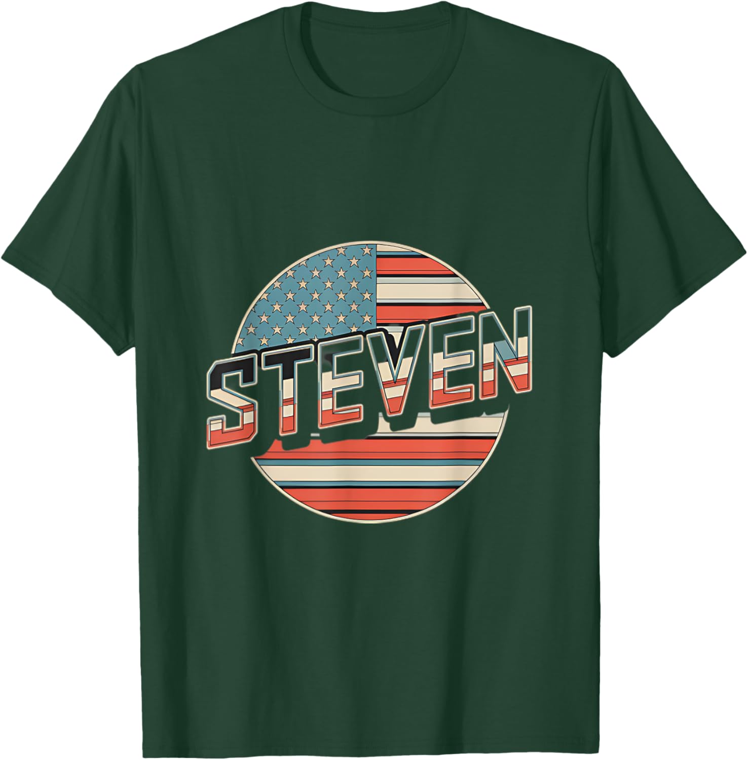 Personalized STEVEN USA Flag T-Shirt for Patriots - Perfect for Any Occasion - 6