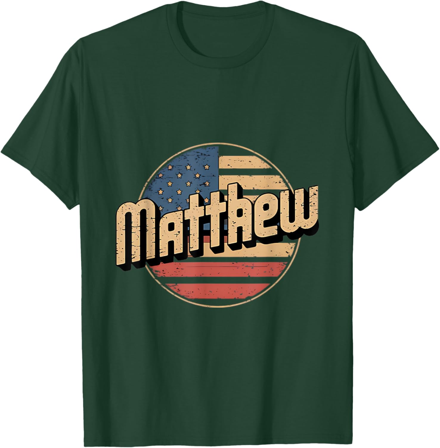 Personalized MATTHEW USA Flag Patriot T-Shirt for Proud Americans - 15