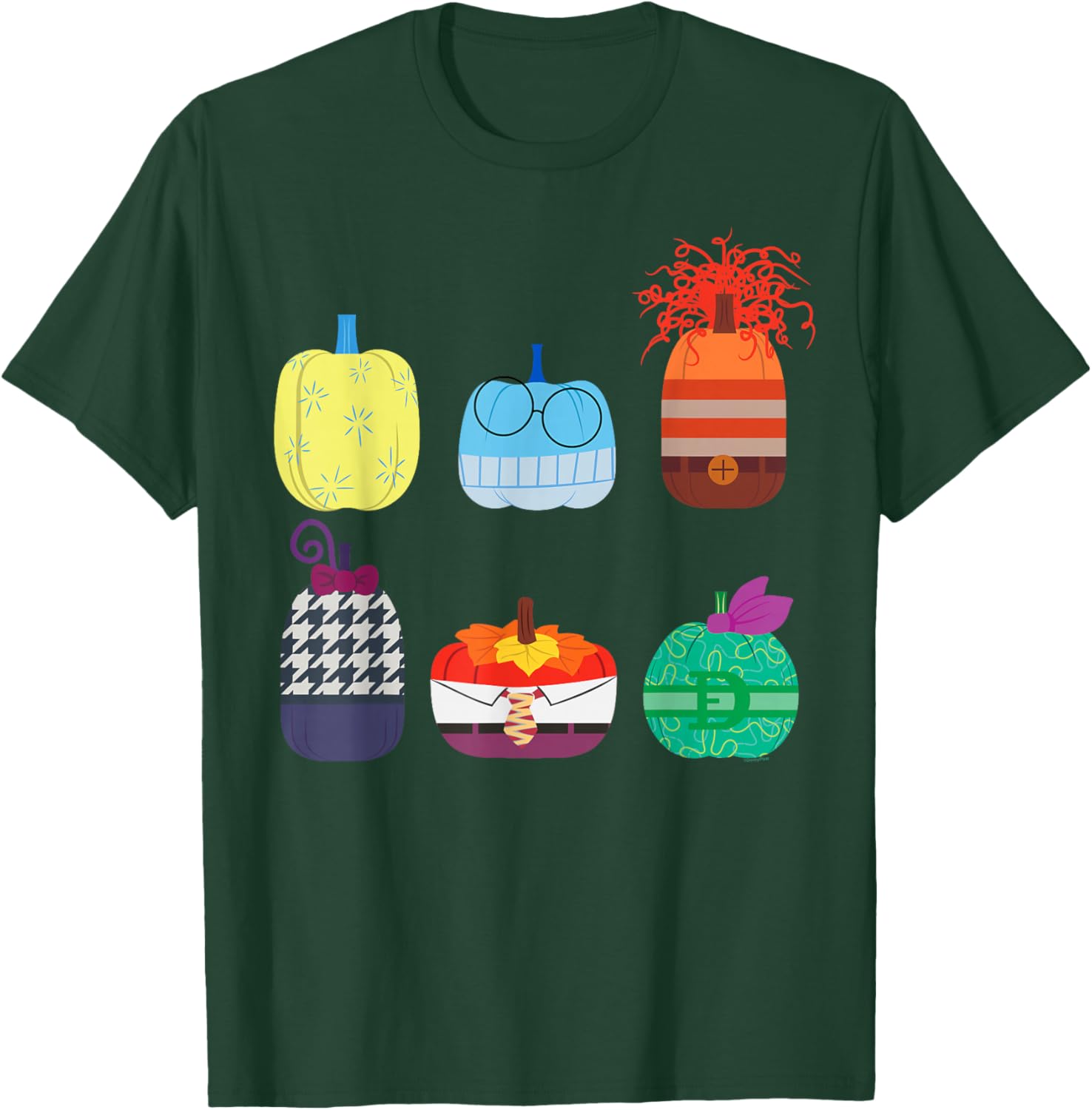 Inside Out 2 Halloween Pumpkin Grid T-Shirt for Fun Fall Fashion - 12