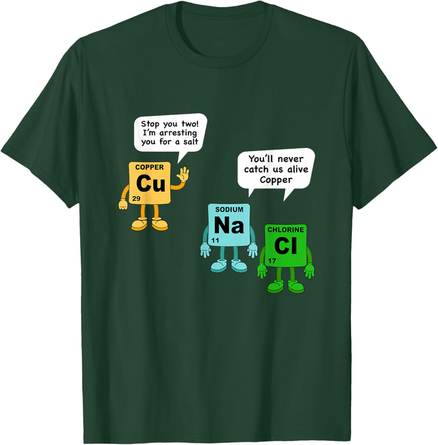 Salt and Copper Chemistry T-Shirt for Students - Fun Science Apparel - 10