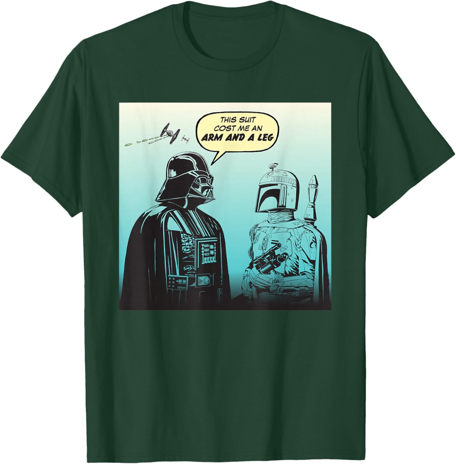 Star Wars Funny Darth Vader and Boba Fett Comic T-Shirt for Fans - 29