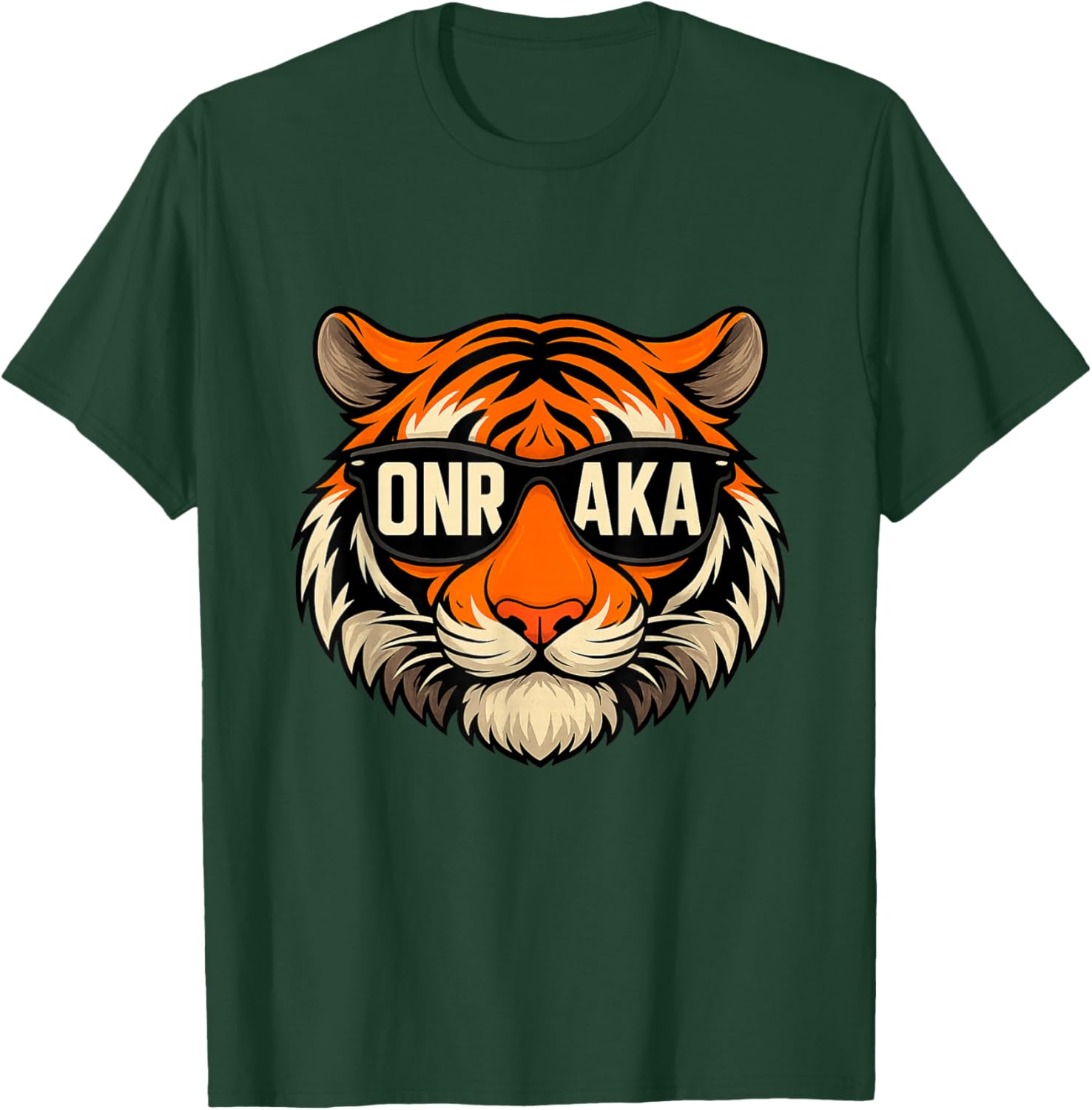 Vintage Tiger Graphic T-Shirt Onrakas Retro Sunglasses Unity Apparel - 15