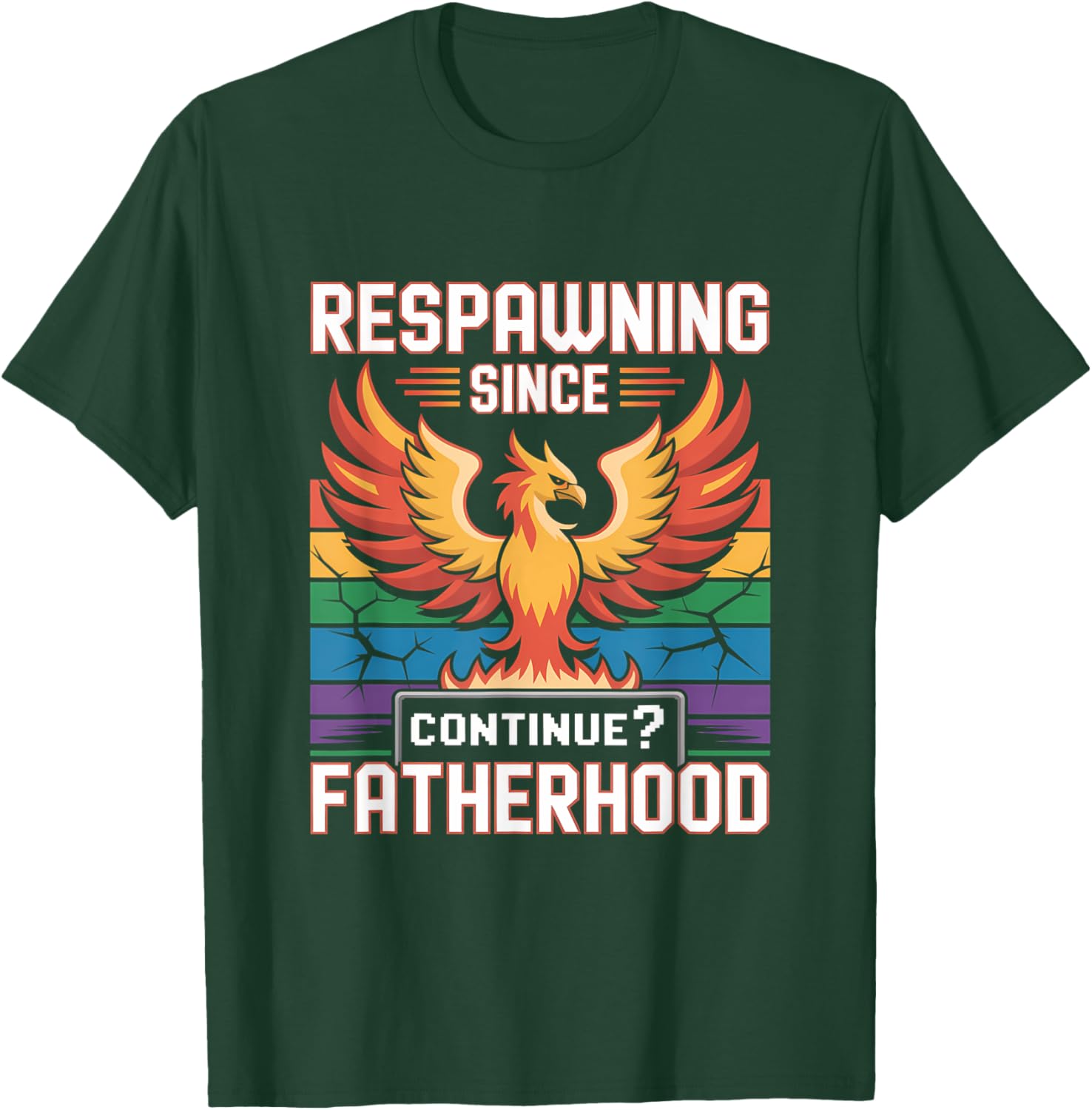 Respawning Since Fatherhood - Phoenix Dad Life T-Shirt for Dads - 8