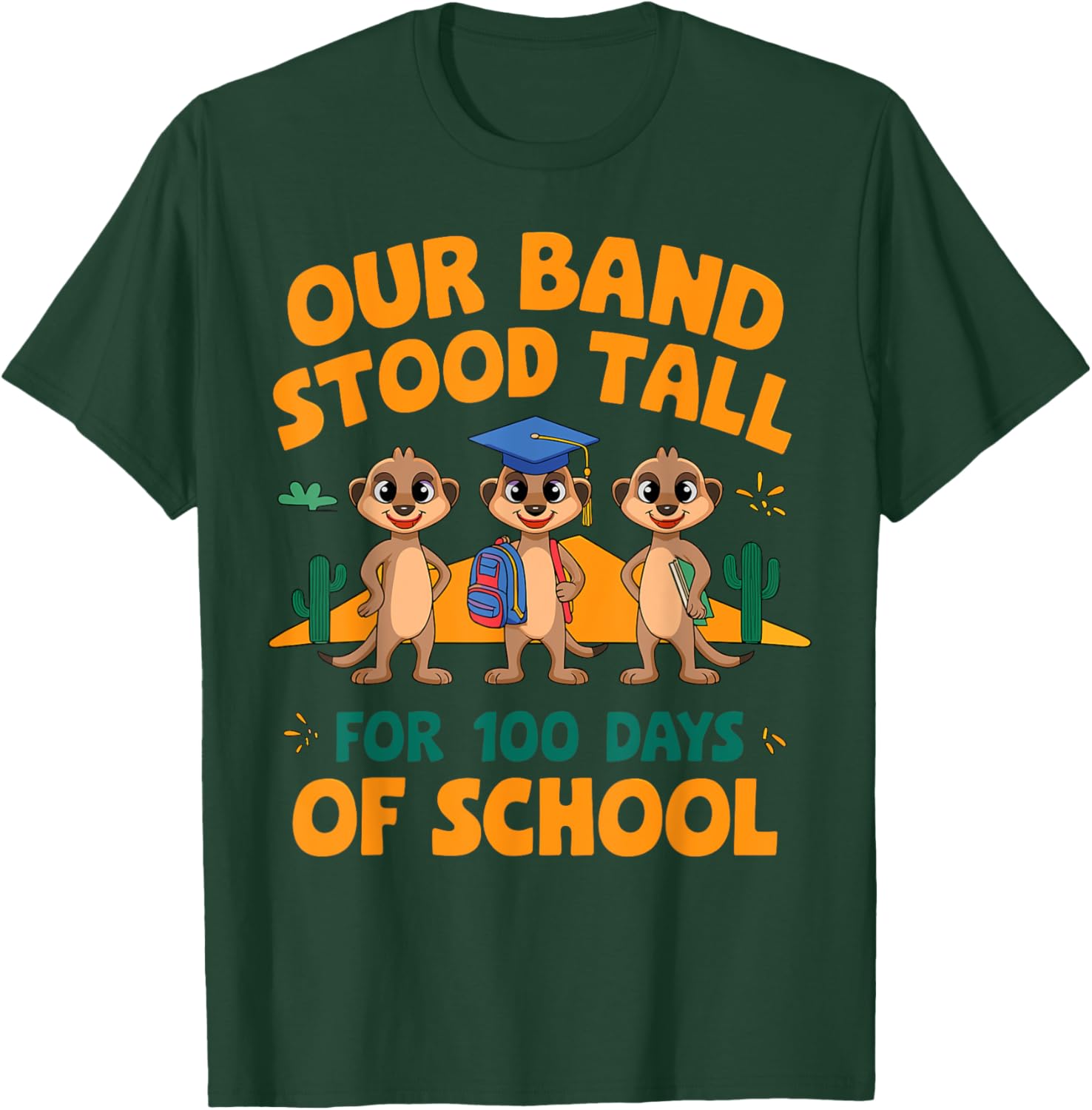 Our Band Stood Tall 100 Days of School T-Shirt for Boys and Girls - 2