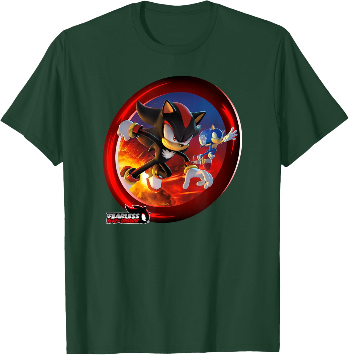 Sonic the Hedgehog Fearless Year of Shadow Graphic T-Shirt for Fans - 15