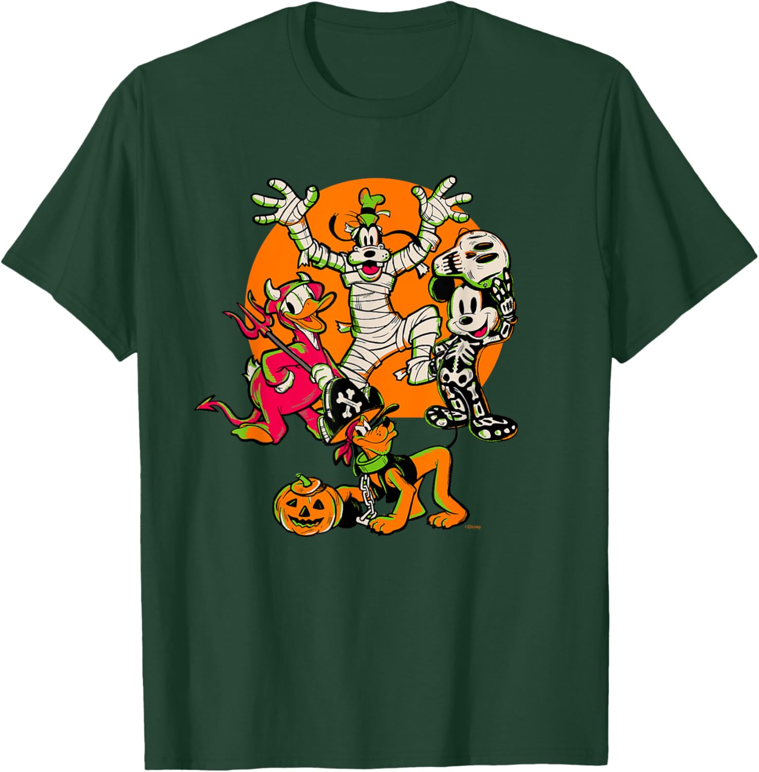 Disney 100 Mickey, Donald, Goofy & Pluto Halloween Costume T-Shirt - 22