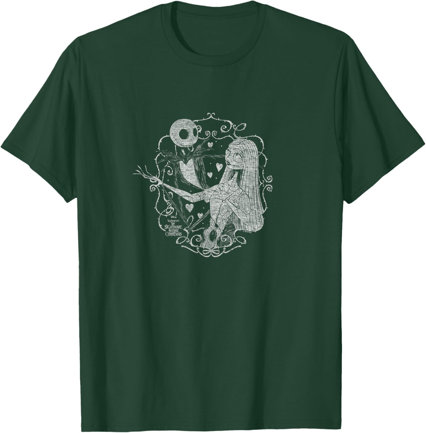 Nightmare Before Christmas Jack and Sally Valentine T-Shirt for Couples - 16