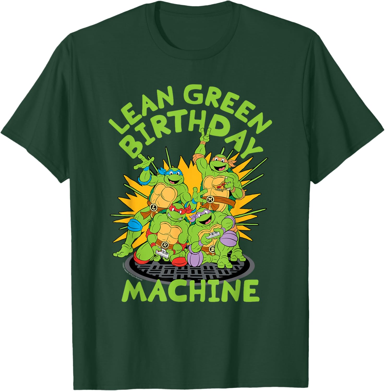 Teenage Mutant Ninja Turtles Lean Green Birthday Machine T-Shirt for Kids - 1