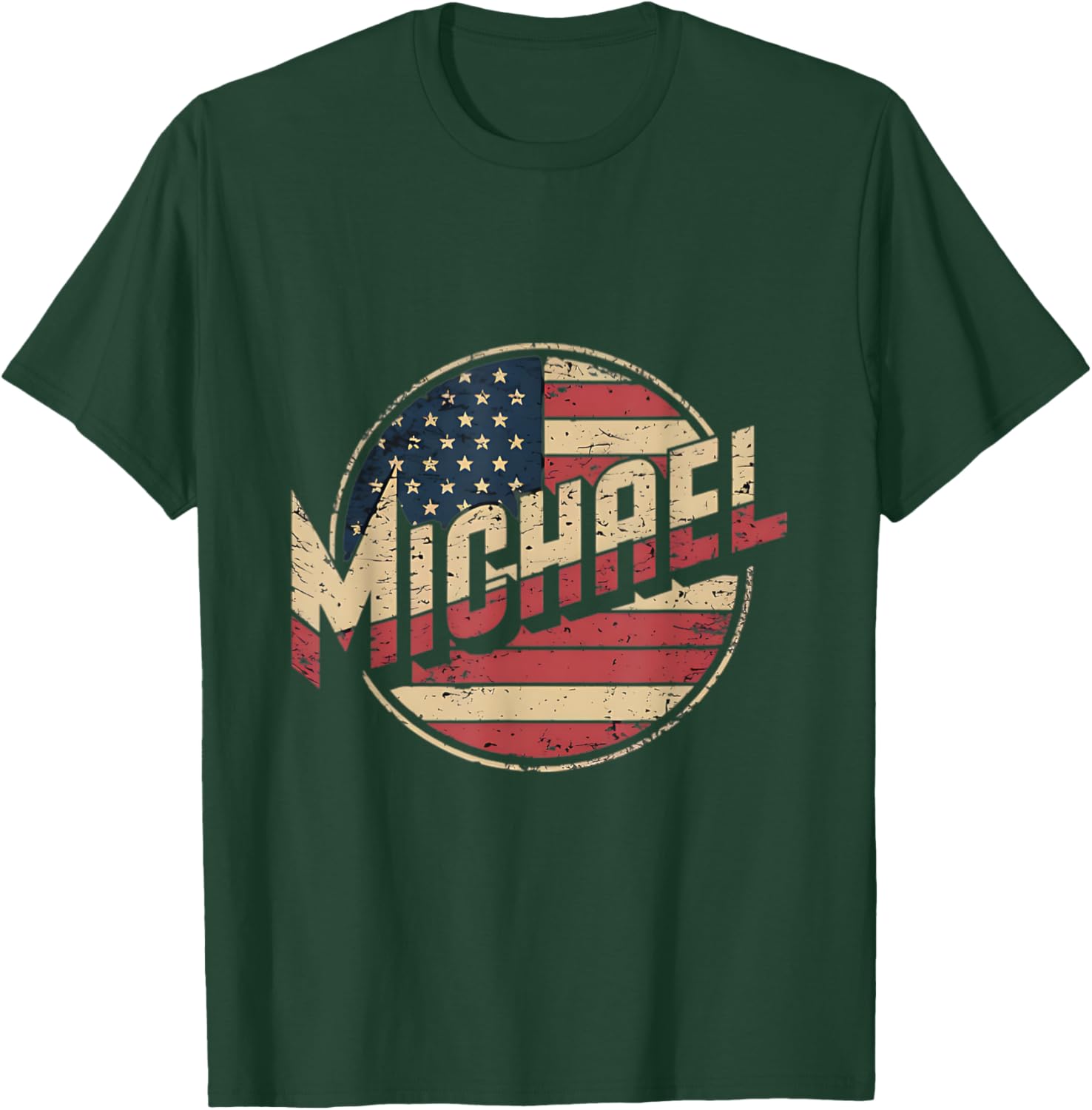 Personalized MICHAEL USA Flag Patriotic T-Shirt for Proud Americans - 9