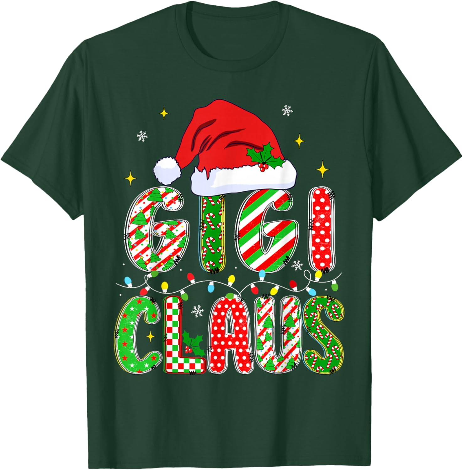 Festive HUGvyn Mom Matching Pajama T-Shirt for Family Christmas Fun - 21