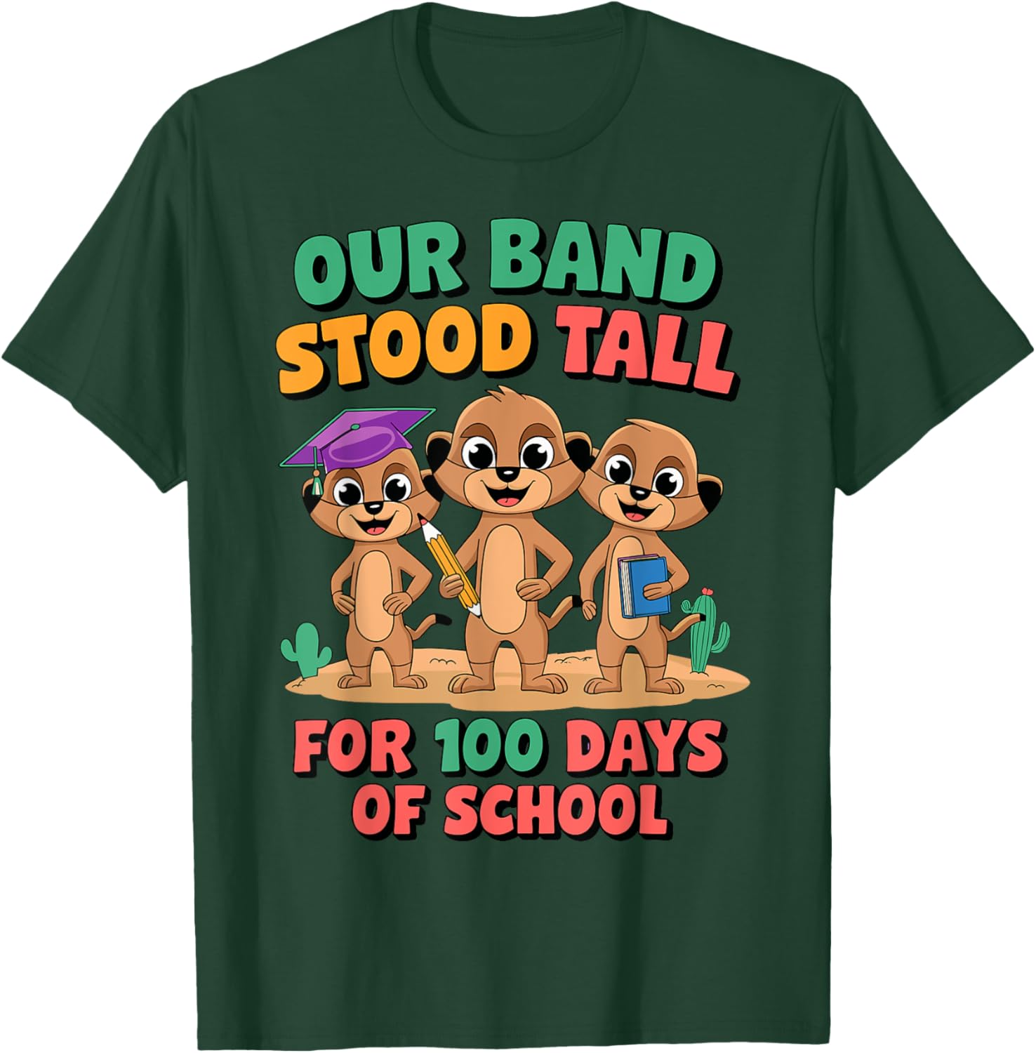 100 Days of School Teacher T-Shirt for Boys and Girls - Our Band Stood Tall - 6