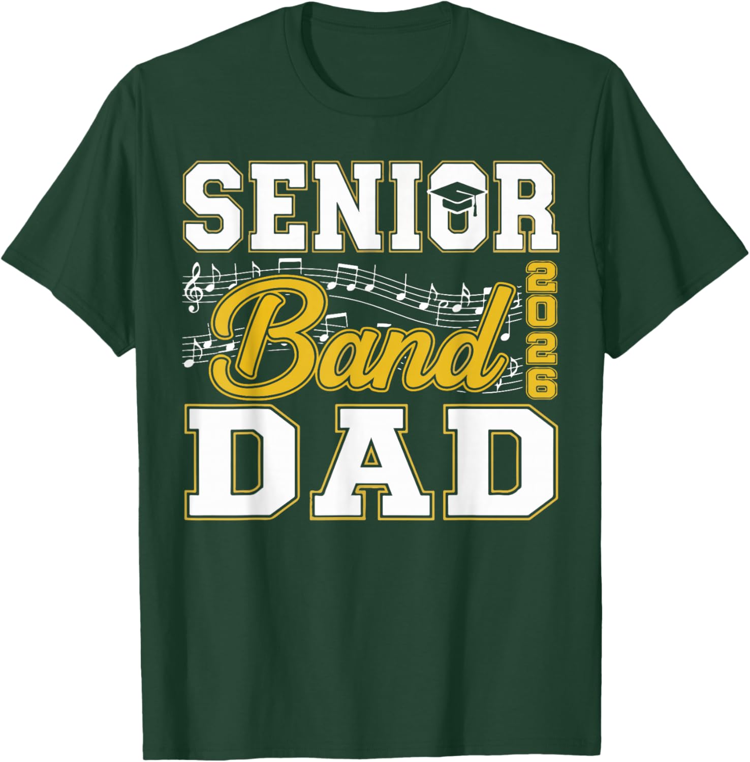 Senior Band Dad Class of 2026 Marching Band T-Shirt for Proud Fathers - 9