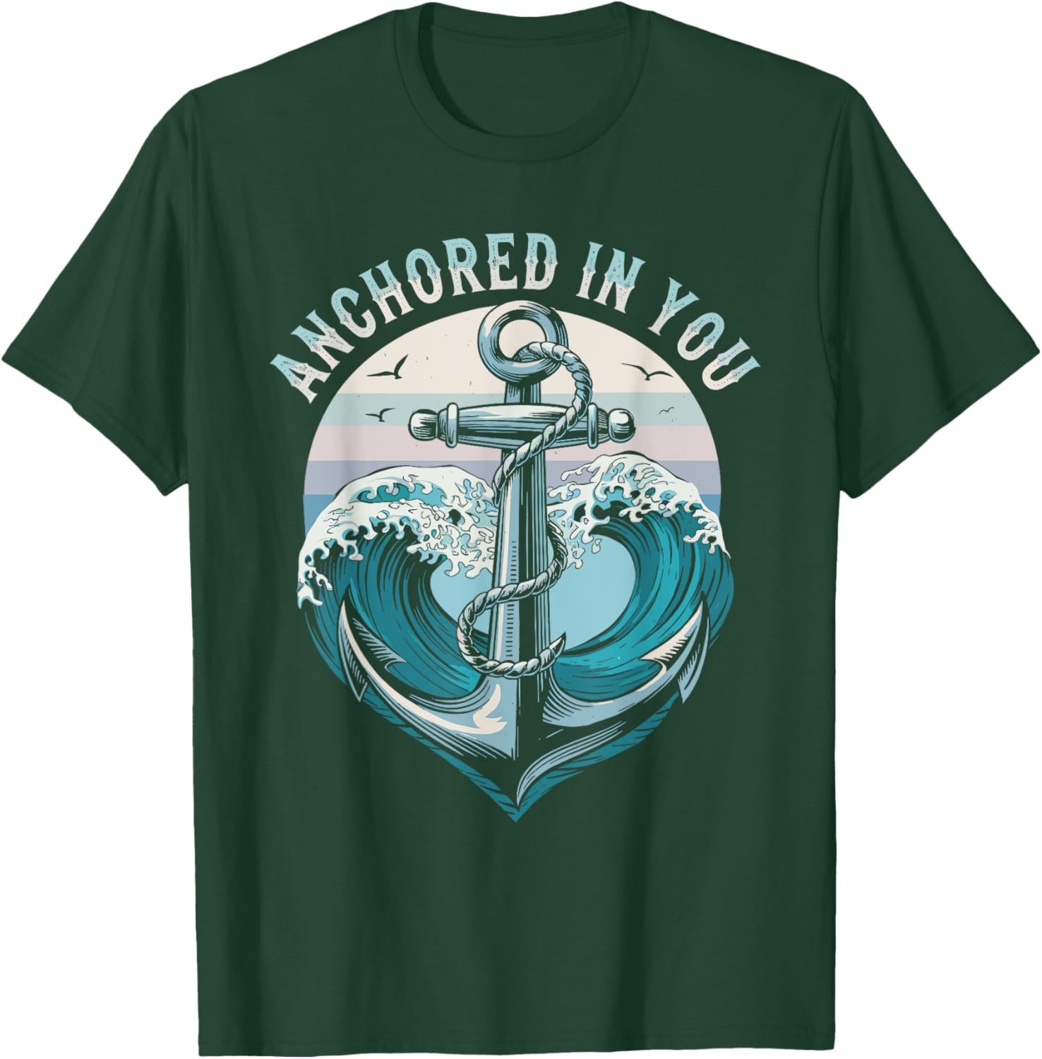 Romantic Maritime Partner T-Shirts for Couples - Anchored In You Look - 3