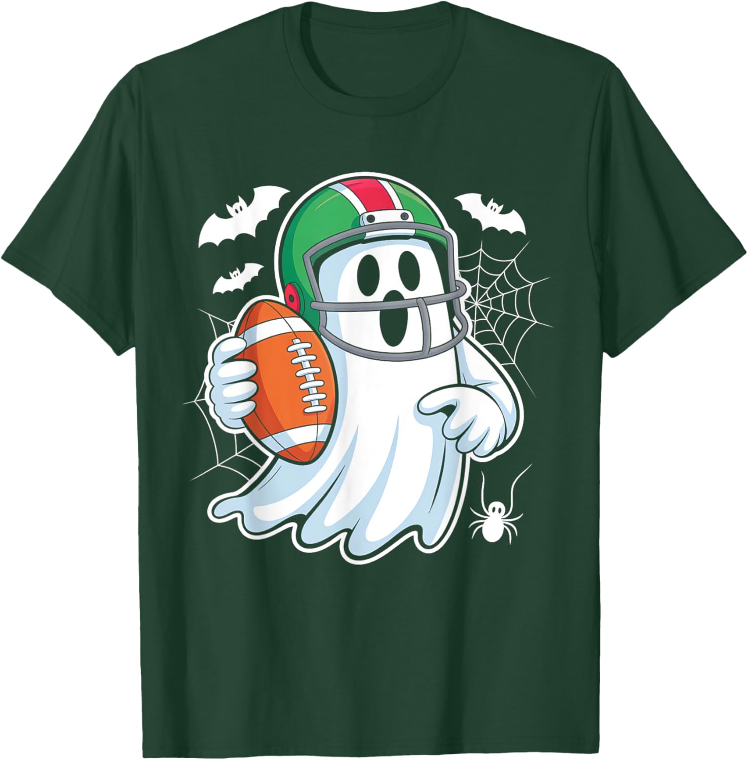 Funny Boo Ghost Playing Football Halloween T-Shirt for Spooky Fun - 18