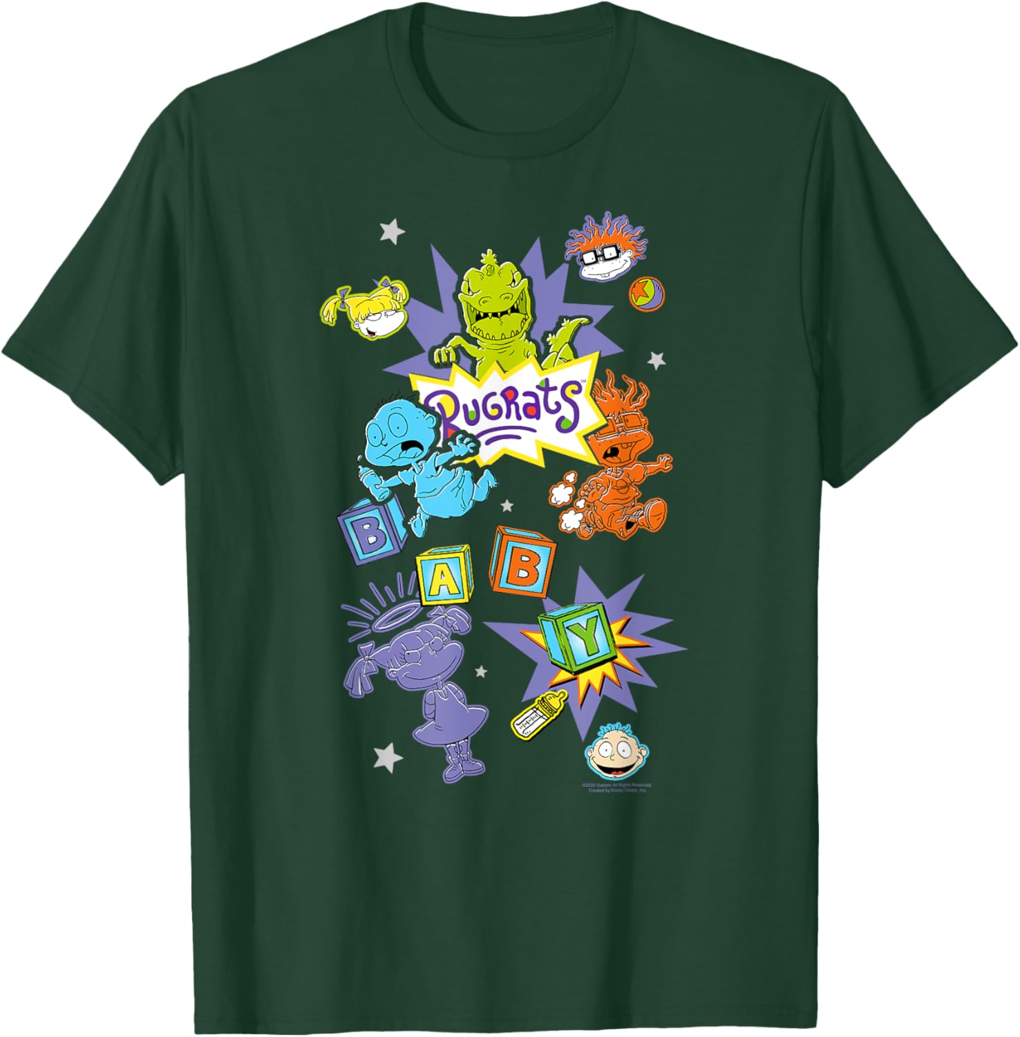 Rugrats Retro Cartoon Character Sticker Collage T-Shirt for Fun Lovers - 3