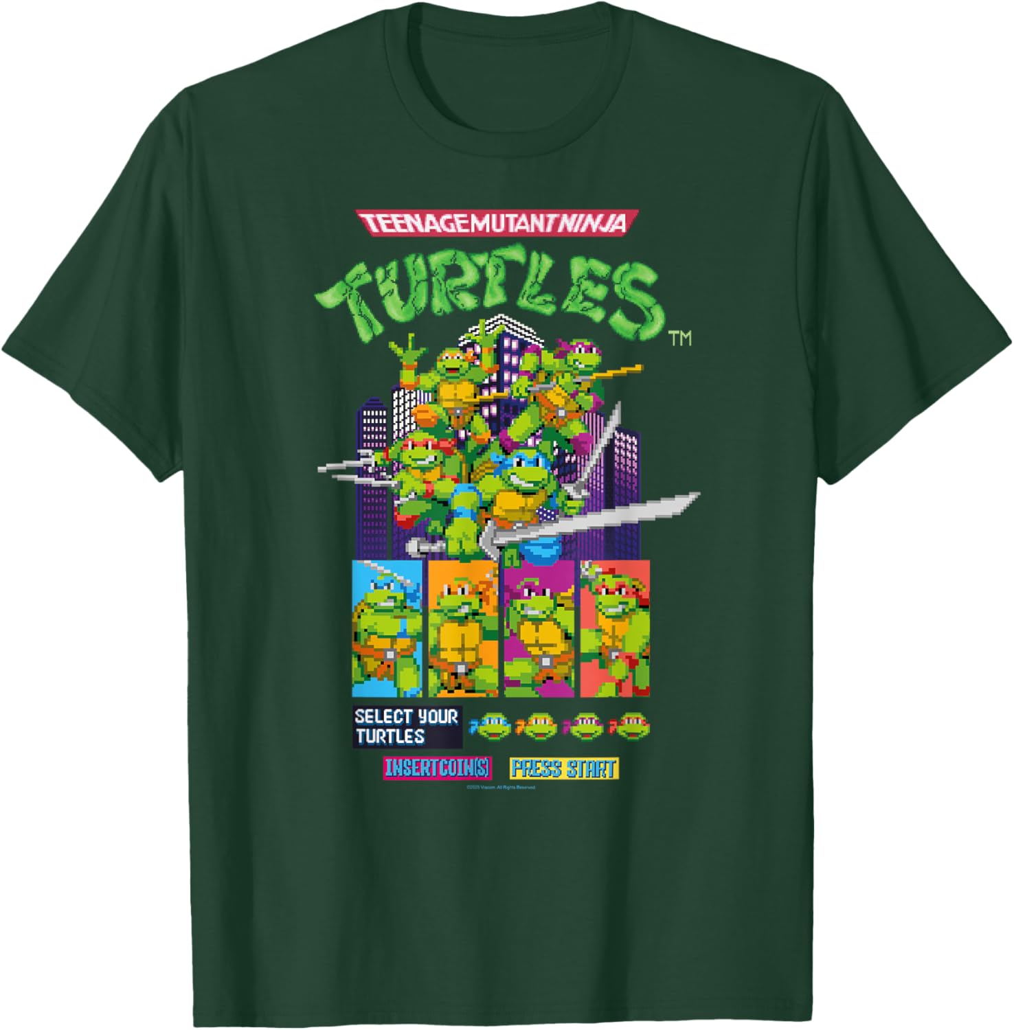 Teenage Mutant Ninja Turtles Retro Arcade Game T-Shirt for Fans - 3