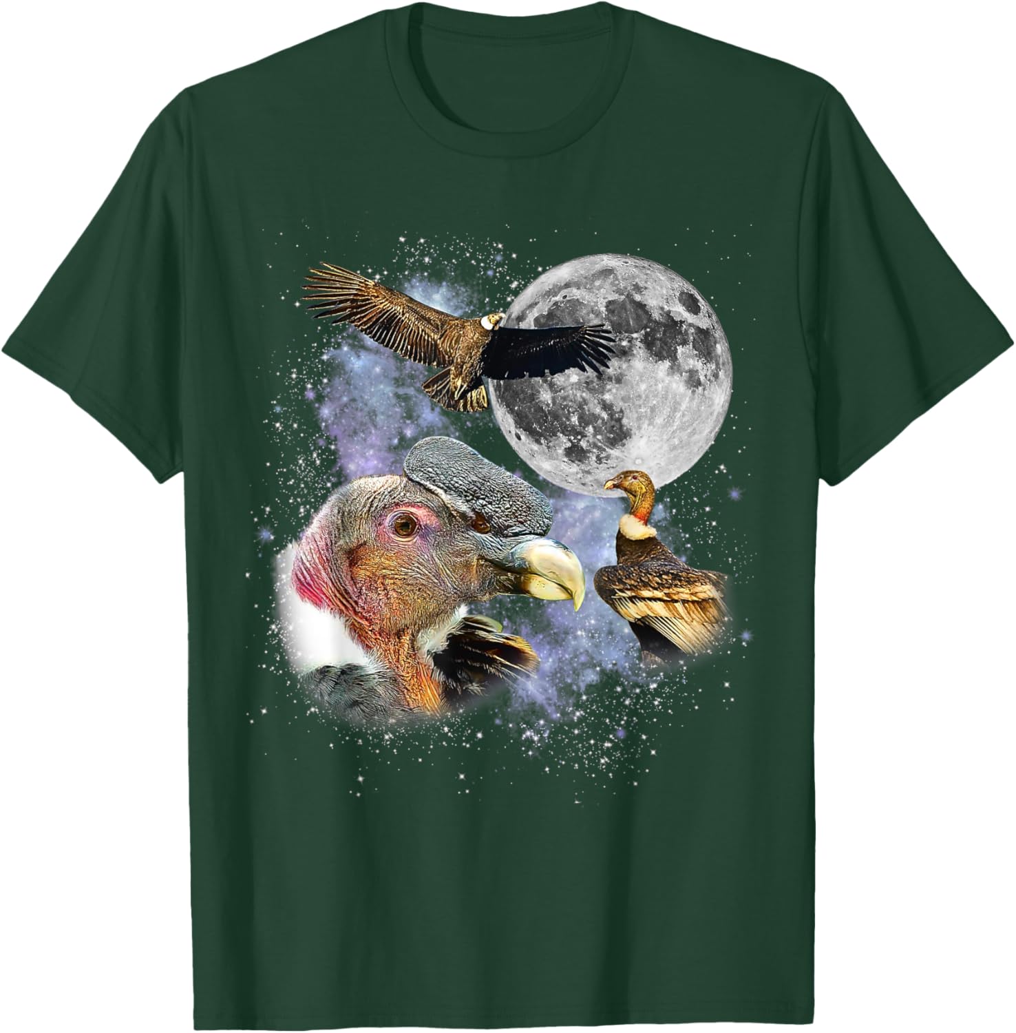 Retro Andean Condor Moon Graphic 90s Vintage T-Shirt for Cool Style - 6