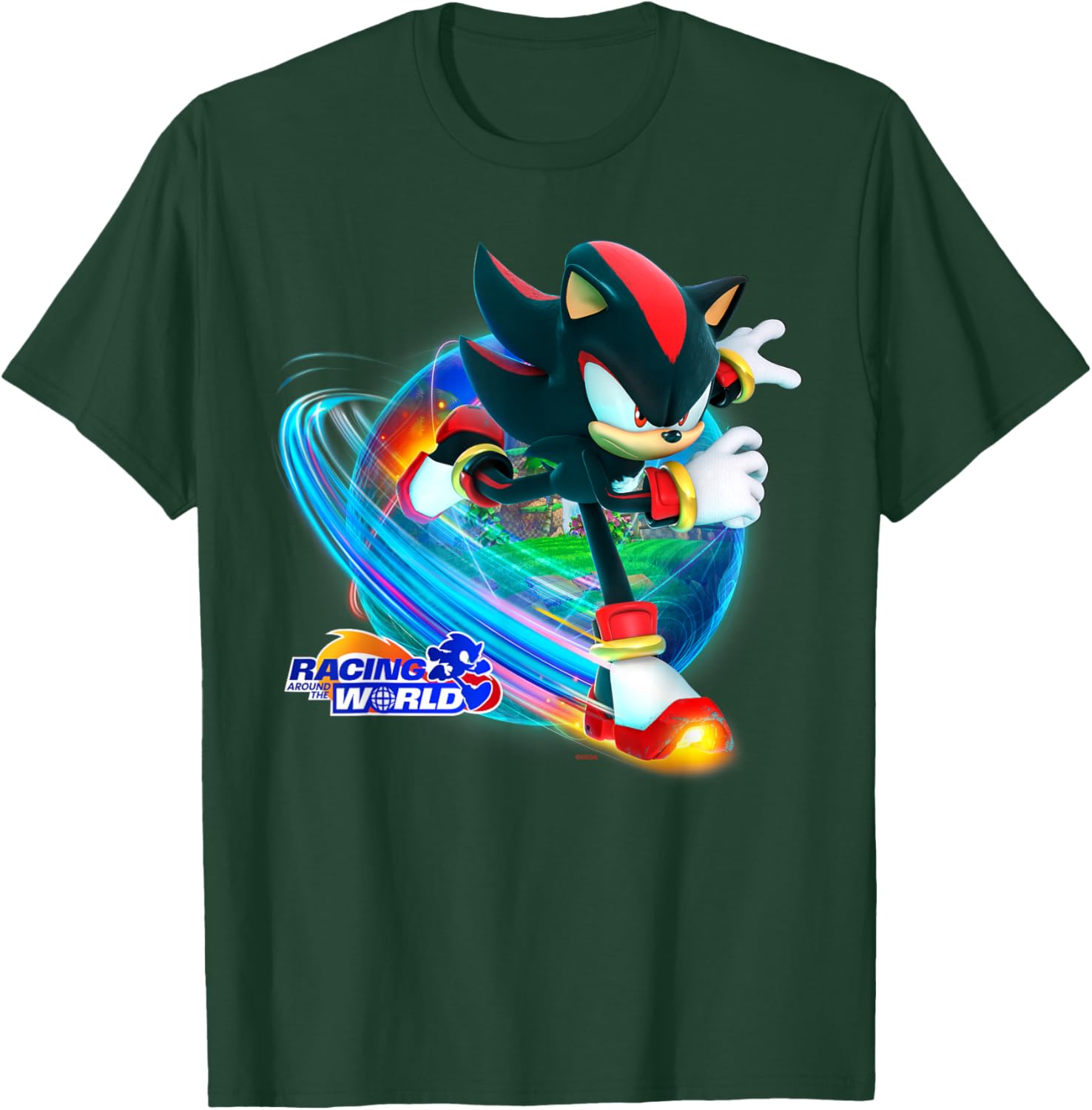 Sonic the Hedgehog Racing Around the World Shadow T-Shirt for Fans - 25