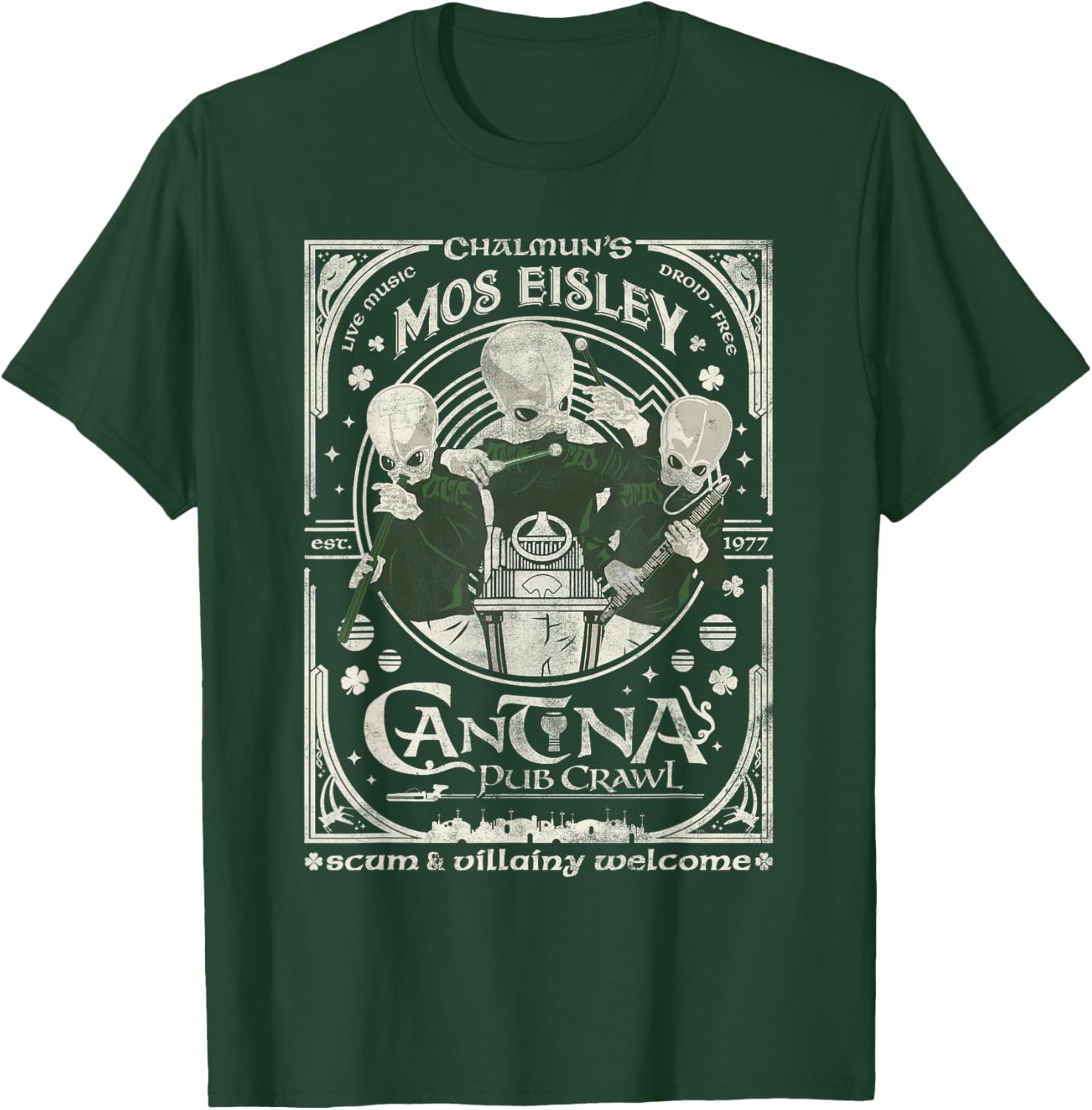Star Wars St Patrick's Day Mos Eisley Cantina Pub Crawl T-Shirt for Fans - 5