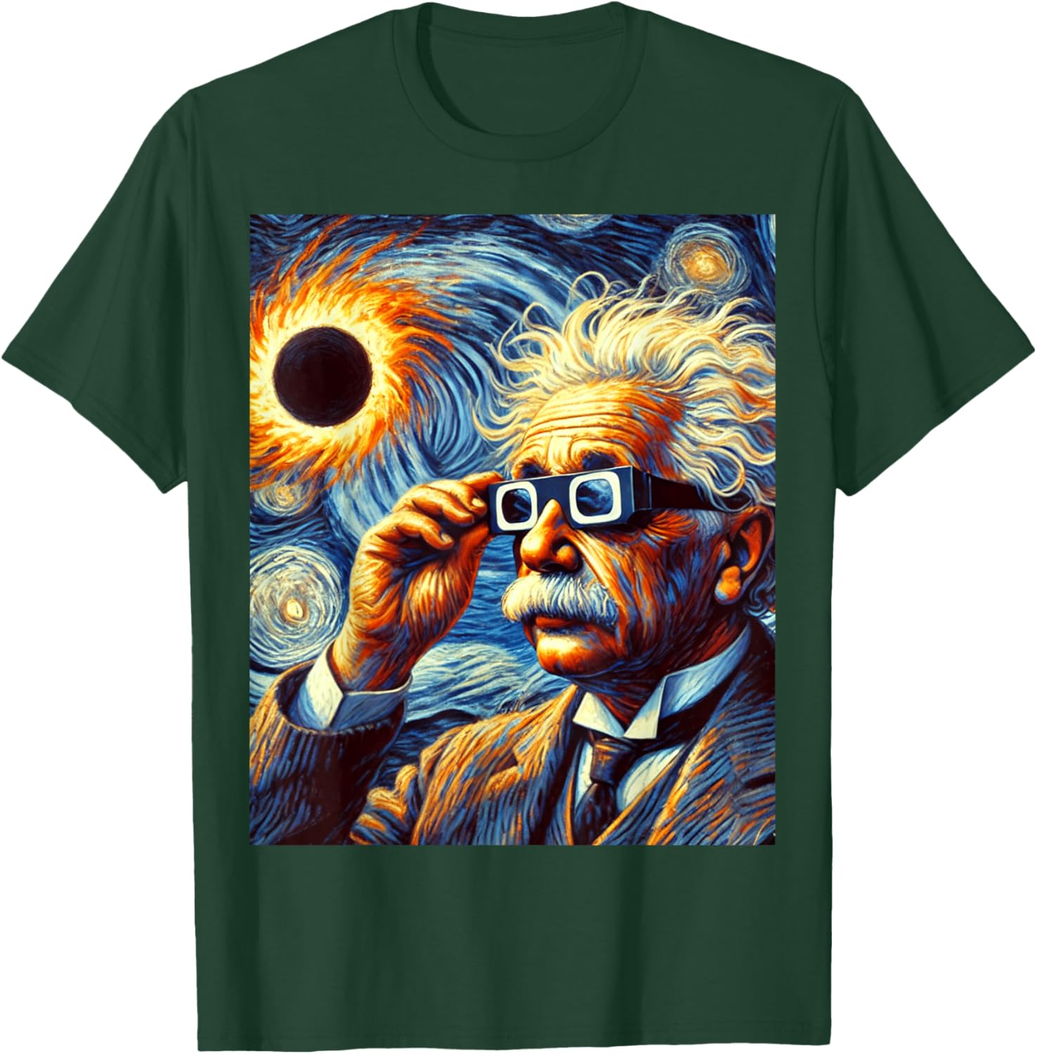 Van Gogh Inspired Solar Eclipse 2025 Physics Student T-Shirt - 25