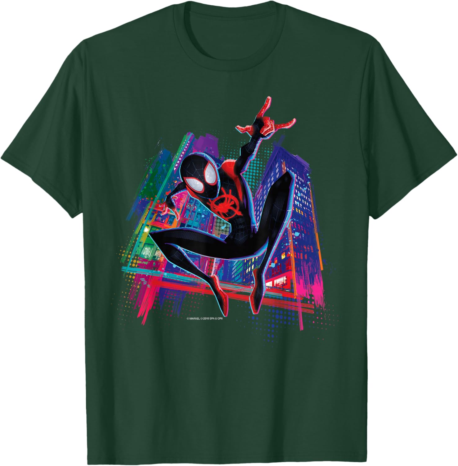 Spider-Man Miles Morales Graffiti City T-Shirt for Stylish Fans - 10