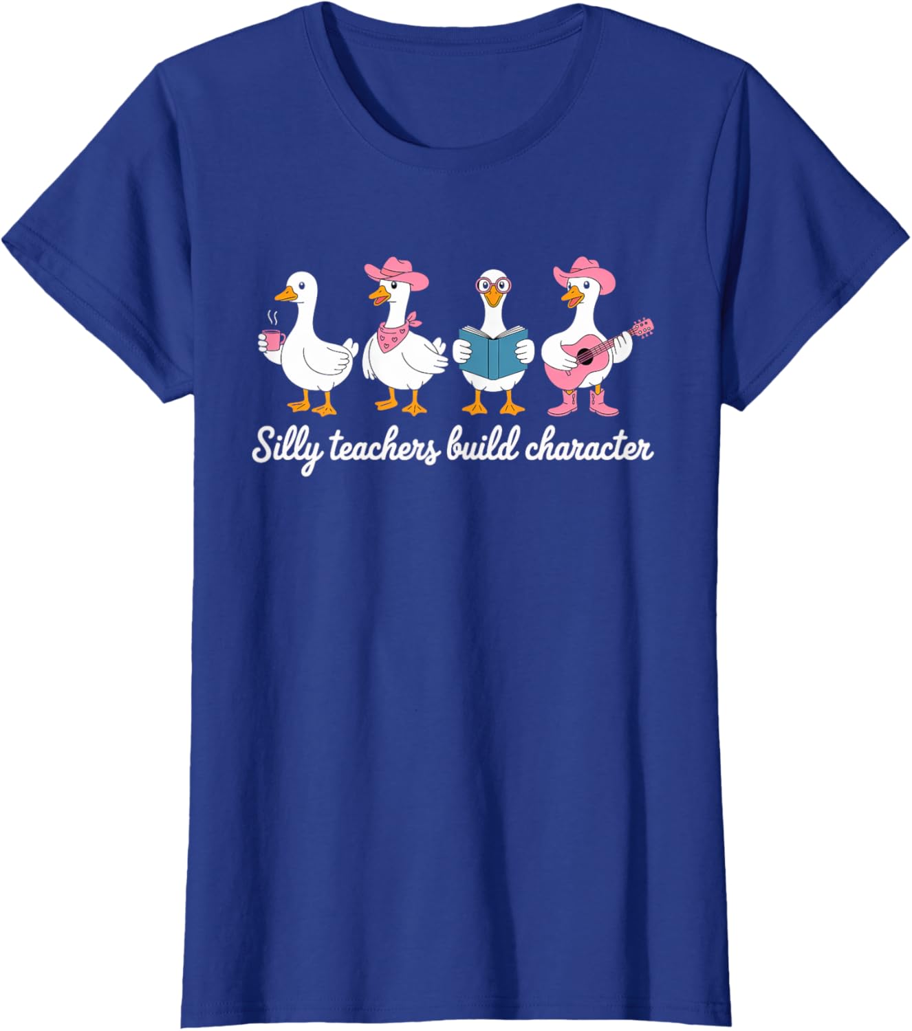 Funny Goose Back to School T-Shirt for Teachers - Silly Character Design - 2